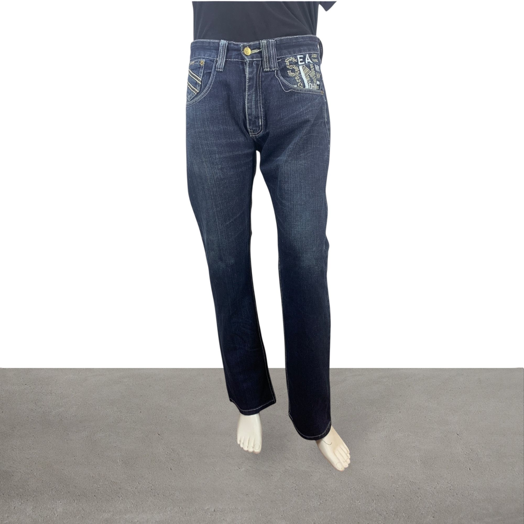 Sean John Sean John Baggy Denim Jeans Embroided Logo Jeans Hip Hop Size US 32 / EU 48 - 2 Thumbnail