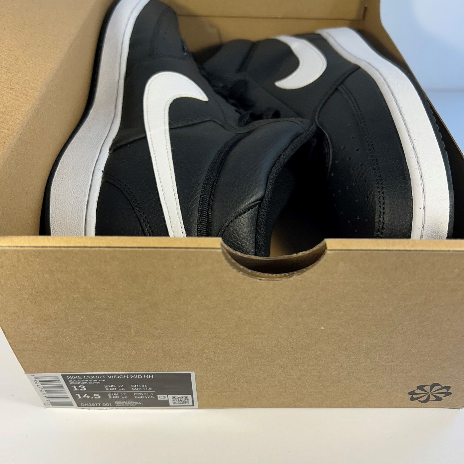 Nike Nike Court Vision Mid Next Nature Black/White Size 13 Size US 13 / EU 46 - 6 Thumbnail