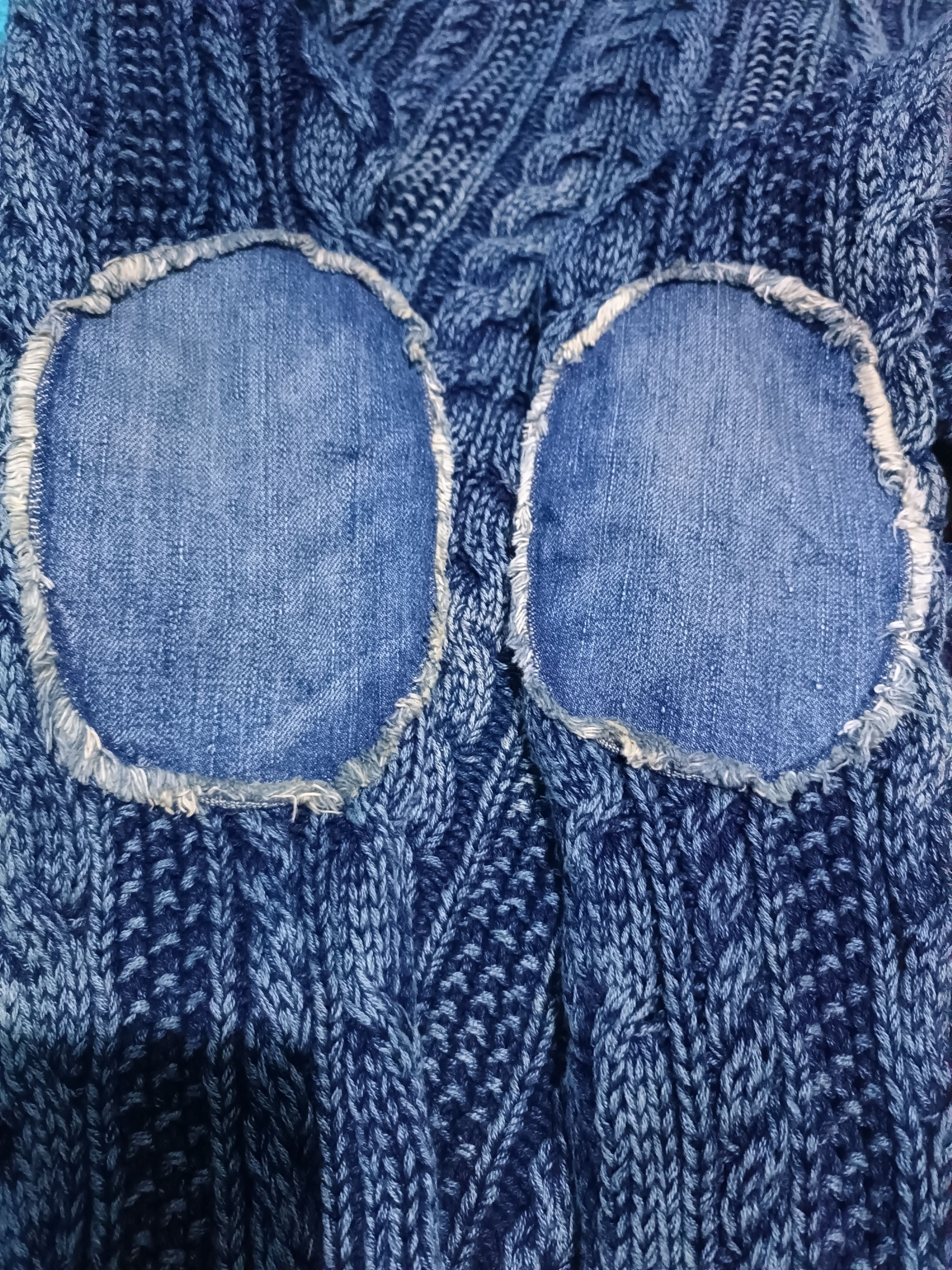 Denim & Supply Ralph Lauren Denim and Supply Indigo Wash Cable Knit Elbow Patch Denim Size US M / EU 48-50 / 2 - 6 Thumbnail