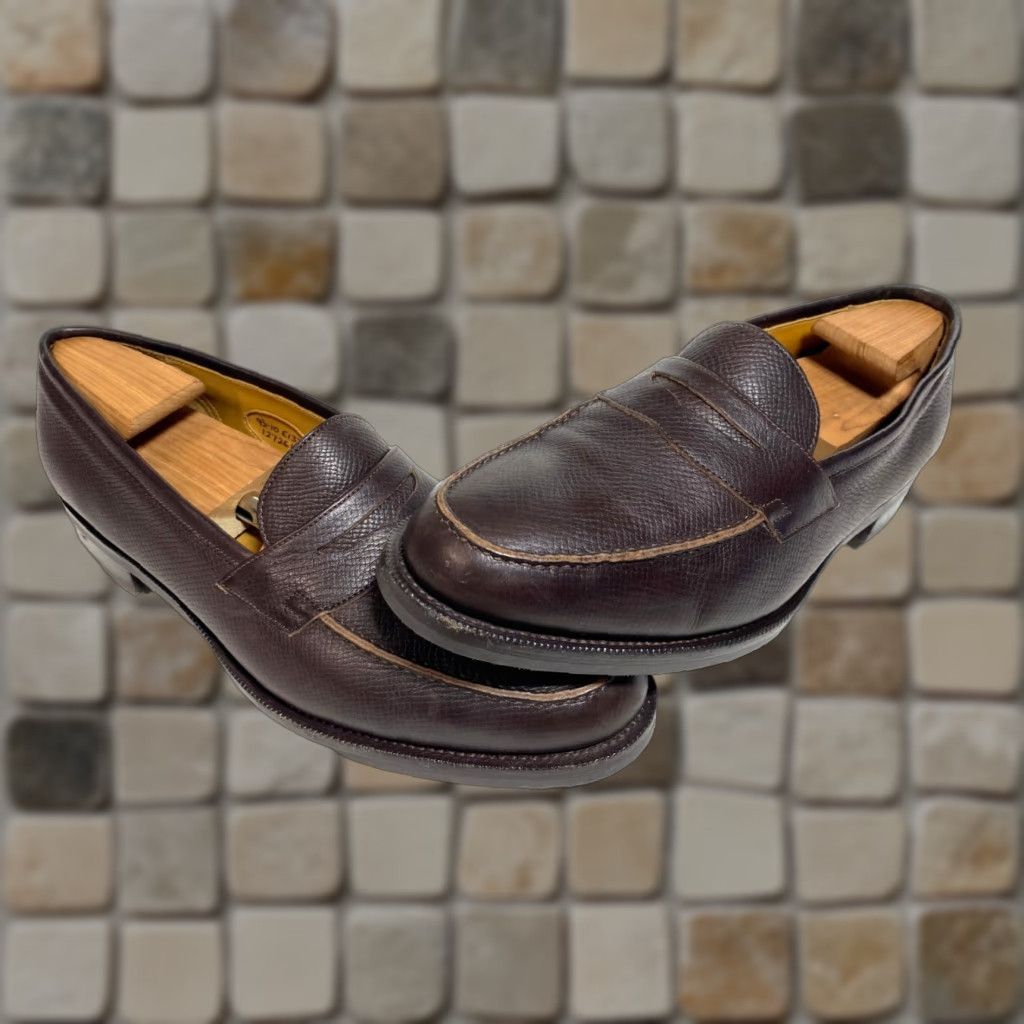 Edward Green Edward Green Duke Loafer Dress Shoe Men Dark Brown Utah 9.5-10 E 137 Leather Handmade Slip On Size US 10 / EU 43 - 1 Thumbnail