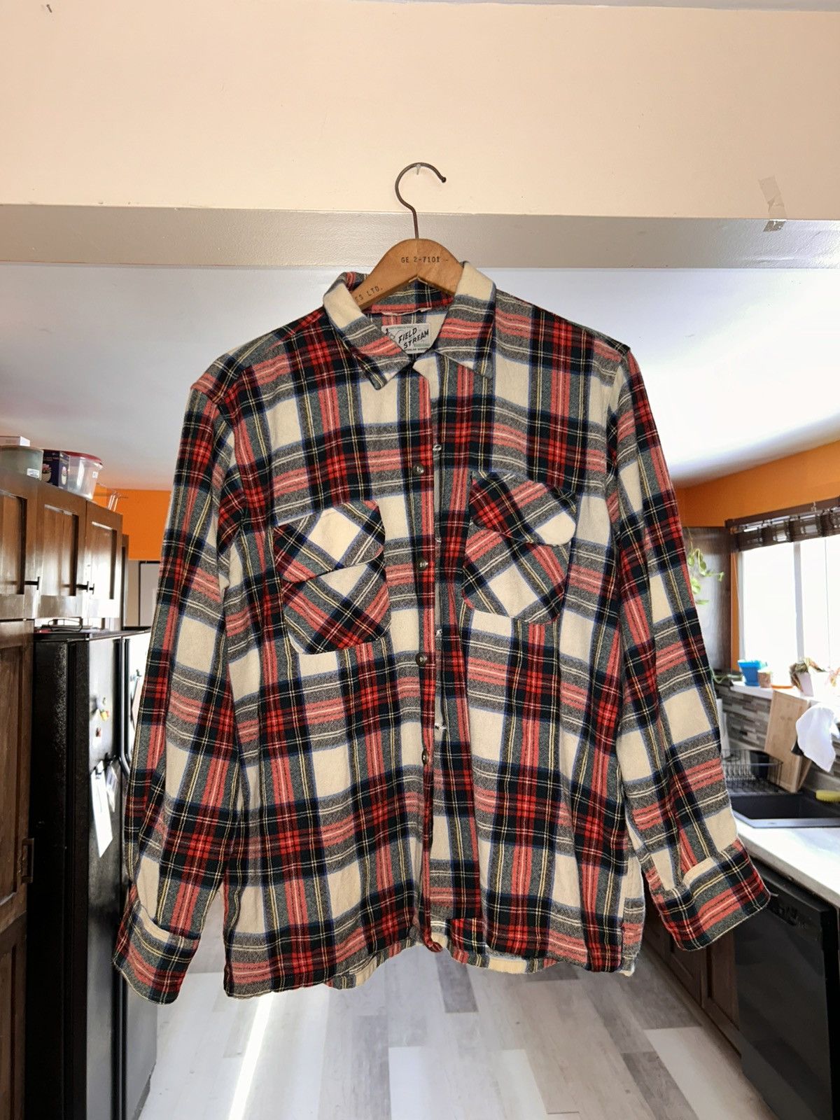 Vintage 1950s Field & Stream Wool Flannel Shirt Size US L / EU 52-54 / 3 - 1 Thumbnail