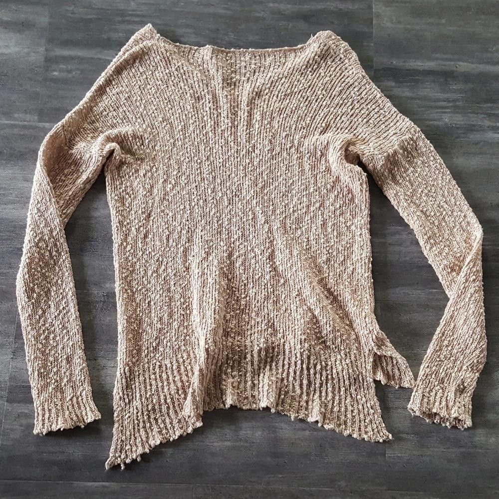 Designer Nude Textured Melville Sweater Long Sleeve Size ONE SIZE - 2 Thumbnail