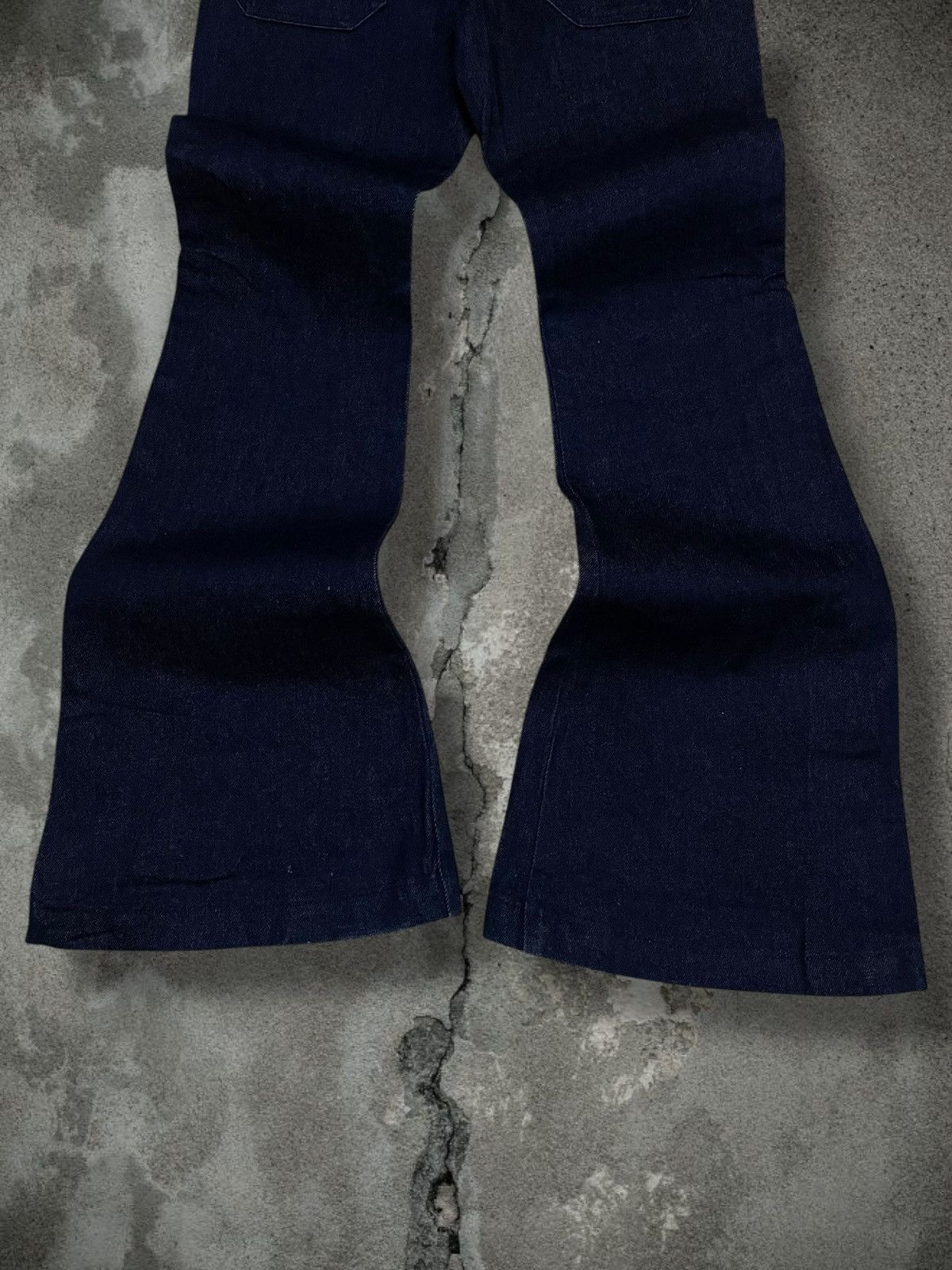 Tornado Mart Vintage Rare 1990s Japan Designer Egoist Big Flared Denim Size US 28 / EU 44 - 12 Thumbnail