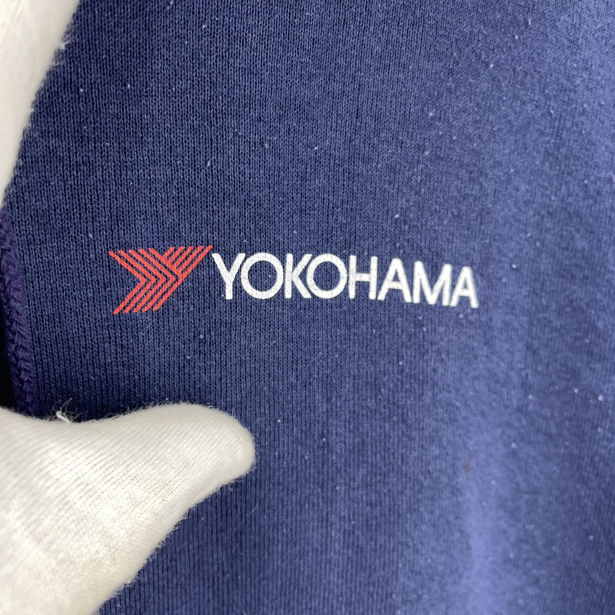 Fruit Of The Loom 90s Vintage YOKOHAMA 50/50 Hoodie Pullover #2001/13 Size US M / EU 48-50 / 2 - 3 Thumbnail