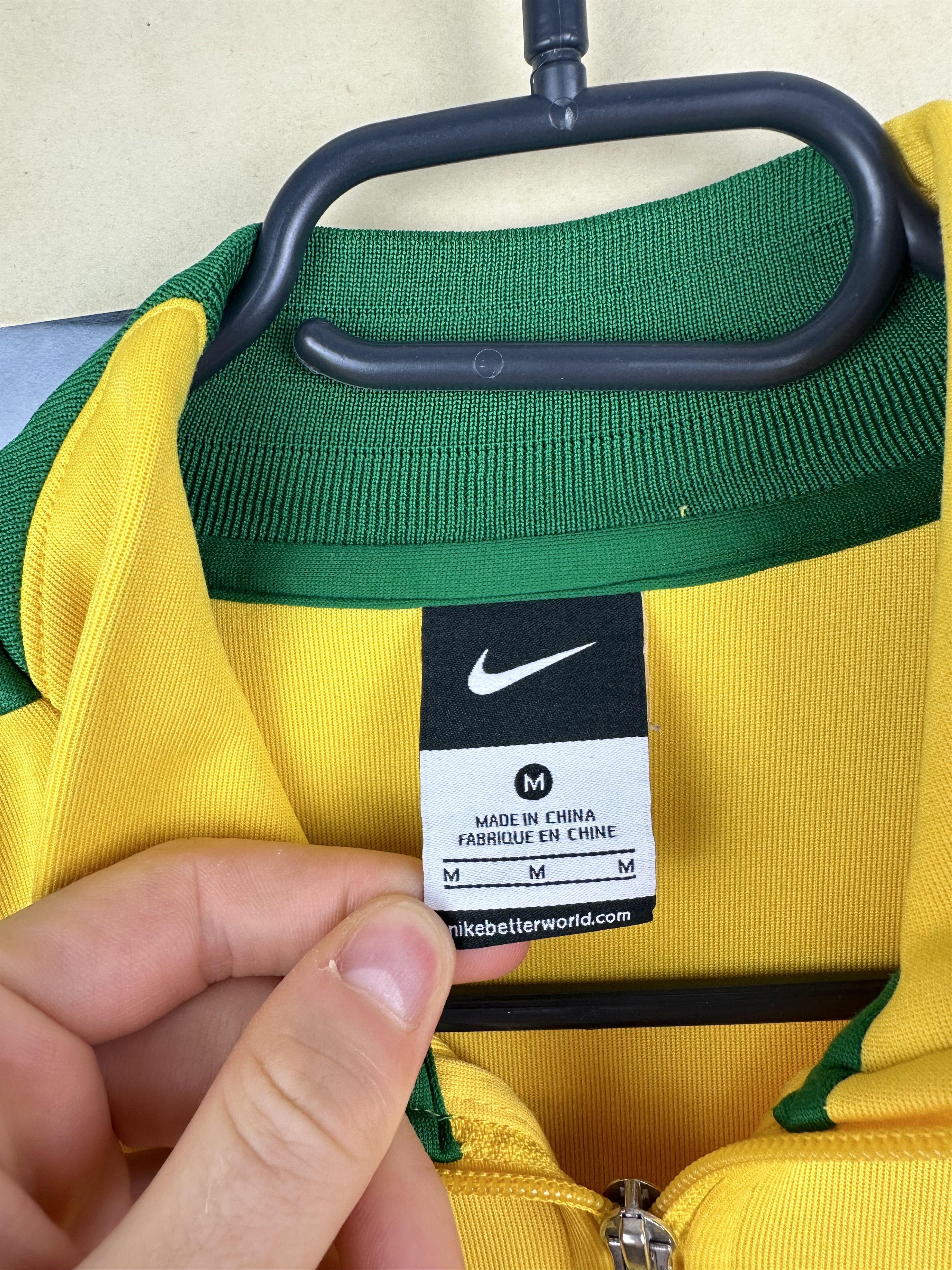 Nike Nike Brazil Football Jacket Track Top Soccer Rare Yellow Size US M / EU 48-50 / 2 - 4 Thumbnail