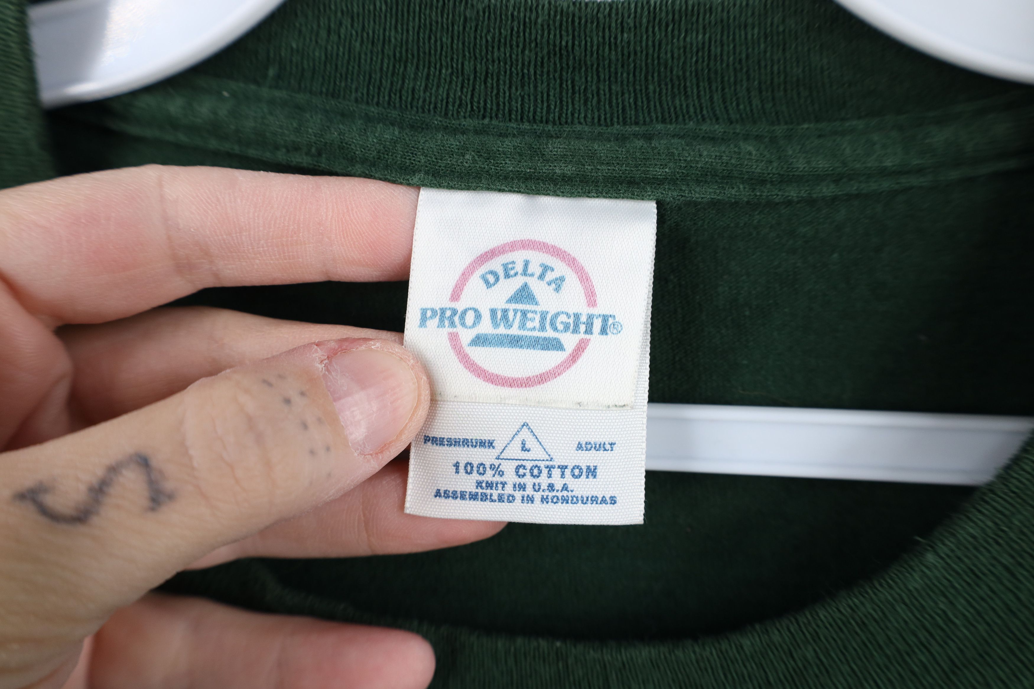 Vintage Vintage 90s Script Michigan State University T-Shirt Green Size US L / EU 52-54 / 3 - 7 Thumbnail