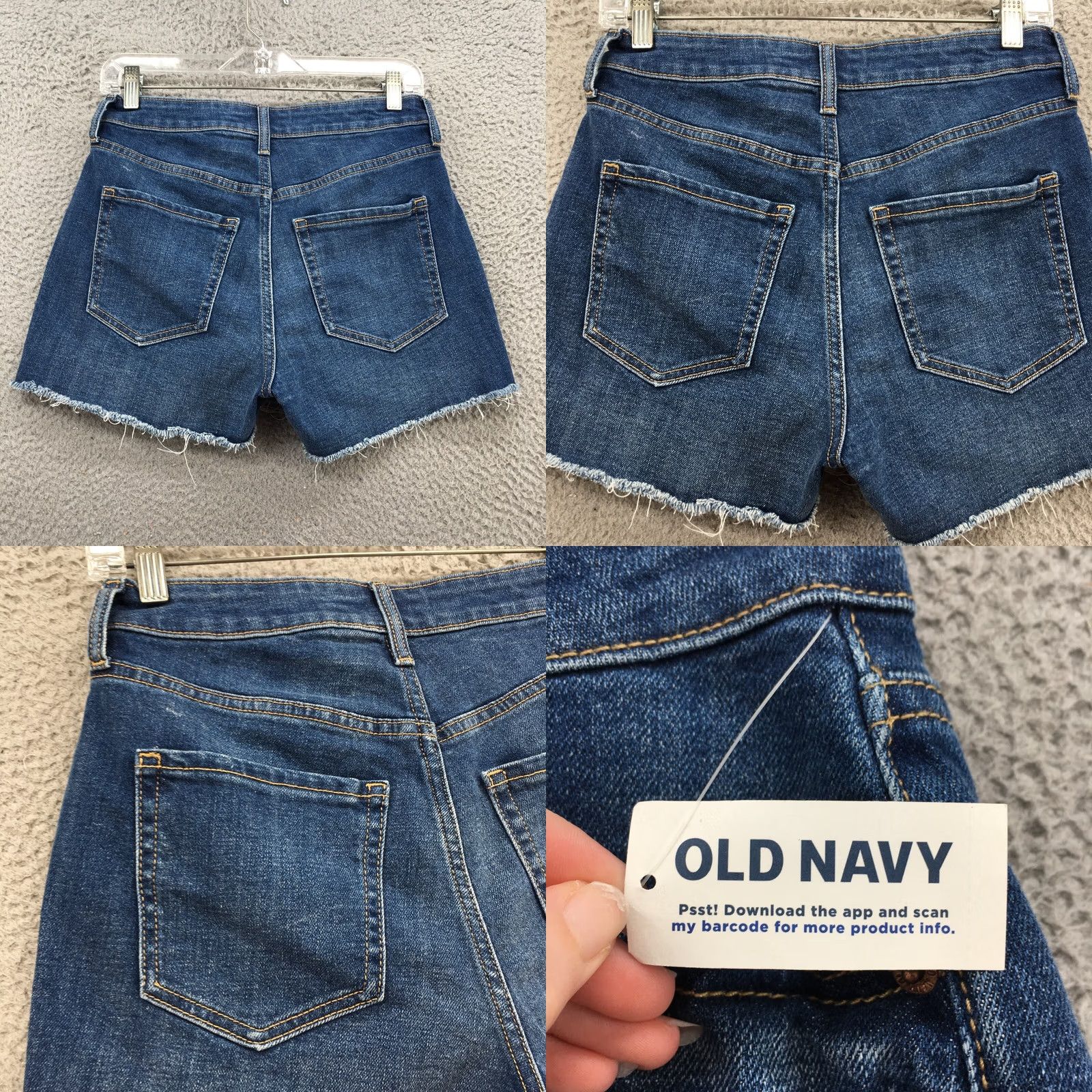 Old Navy Old Navy Shorts Womens 2 Blue Denim Cotton Blend Zip NEW Cut-Off 3.5 Inseam 28 W 3.5 Inseam Mag, Mid Rise, 5-Pocket Womens Clothing Size 26" / US 2 / IT 38 - 9 Thumbnail