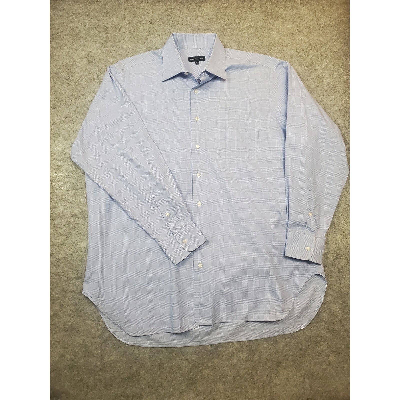 Robert Talbott Men's Robert Talbott 16.5- 35 Blue Button Up Dress Shirt Size US L / EU 52-54 / 3 - 1 Thumbnail