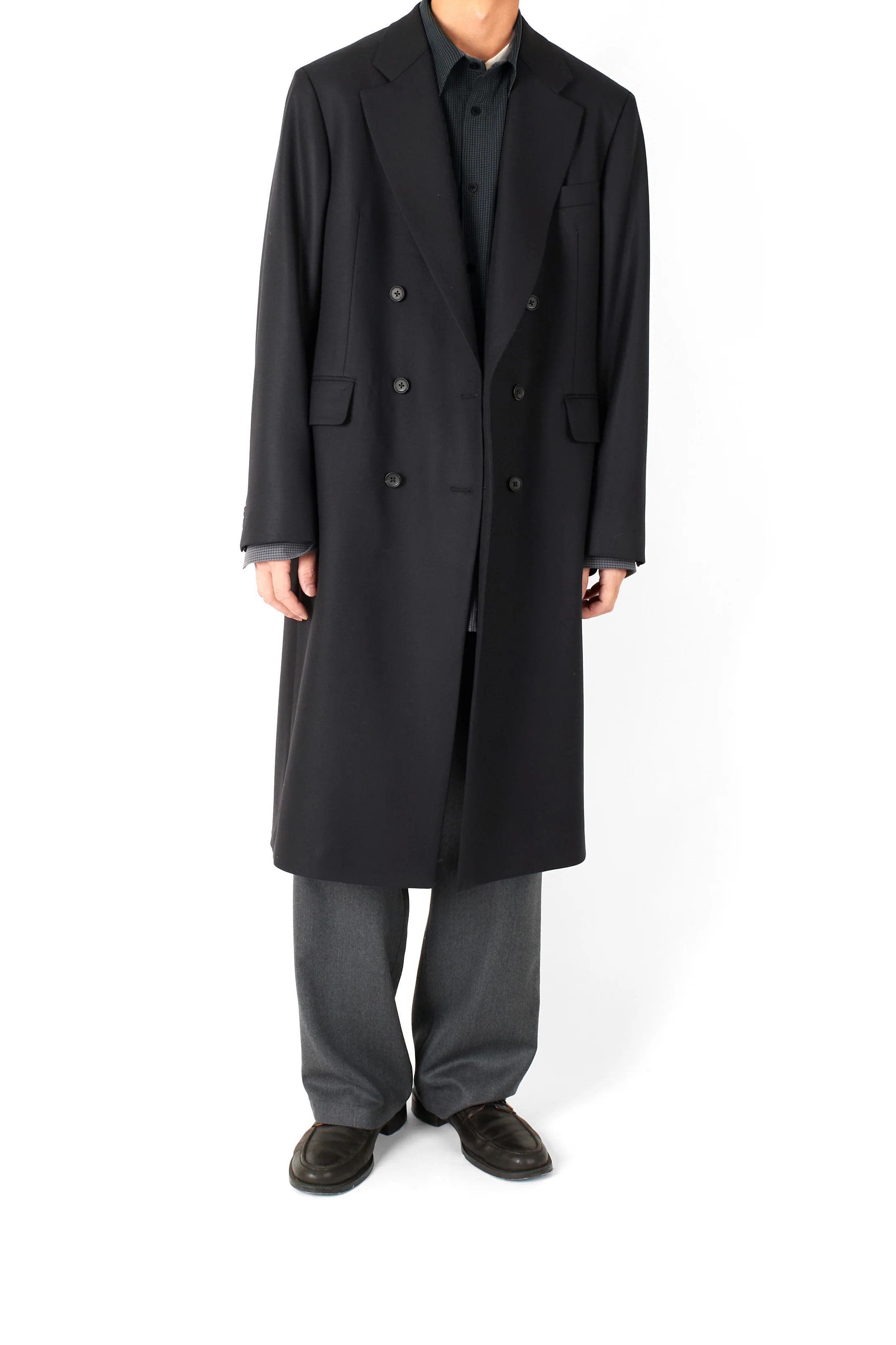 Japanese Brand Double-Breasted Wool Coat Size US S / EU 44-46 / 1 - 4 Thumbnail