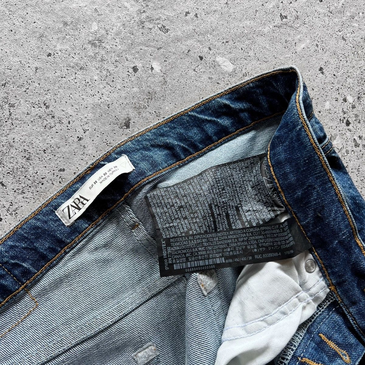 Designer × Zara Zara Man The 90s Blue Skinny Fit Denim Jeans Button Size US 30 / EU 46 - 10 Thumbnail
