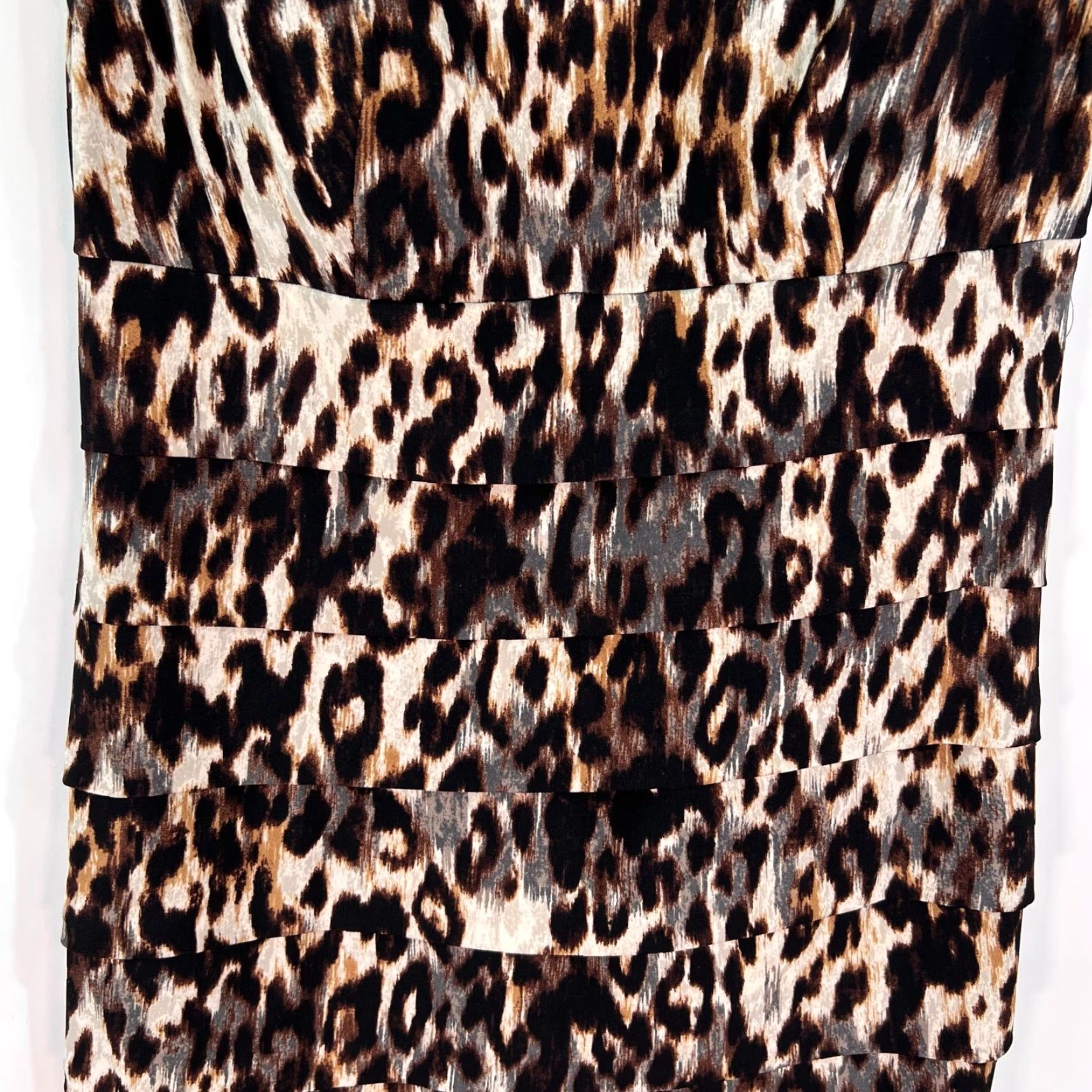 Vintage EnFocus Studio Illusion Pleated Dress Sleeveless Animal Print M Size M / US 6-8 / IT 42-44 - 3 Thumbnail