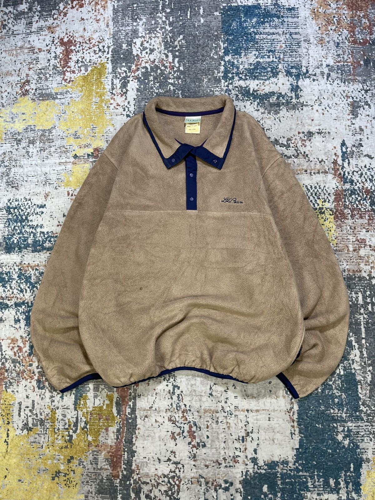 L.L. Bean Vintage LL Bean Placket Fleece Pullover Size US M / EU 48-50 / 2 - 8 Thumbnail