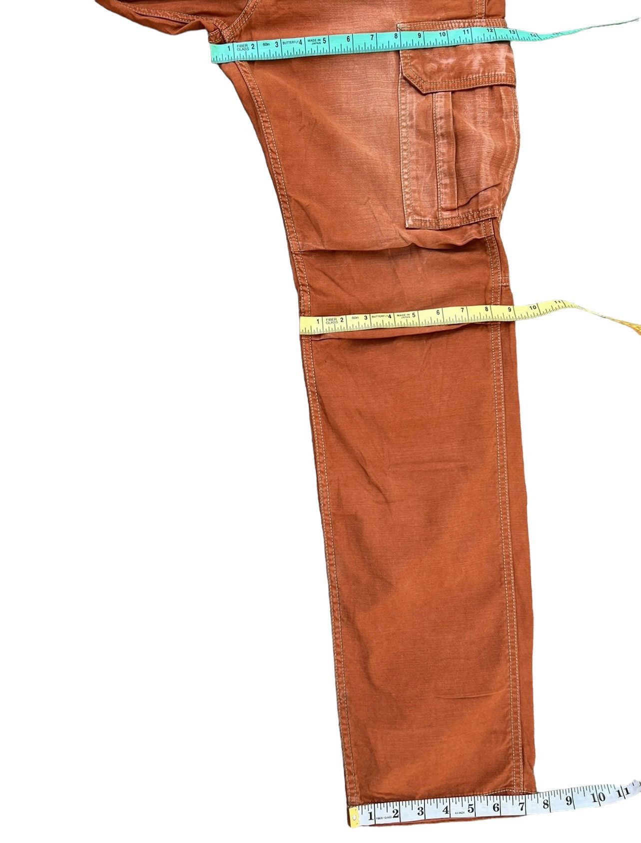 Vintage Vintage Surplus X Blue Way Japan Fade Orange Cargo Trouser Size US 32 / EU 48 - 4 Thumbnail