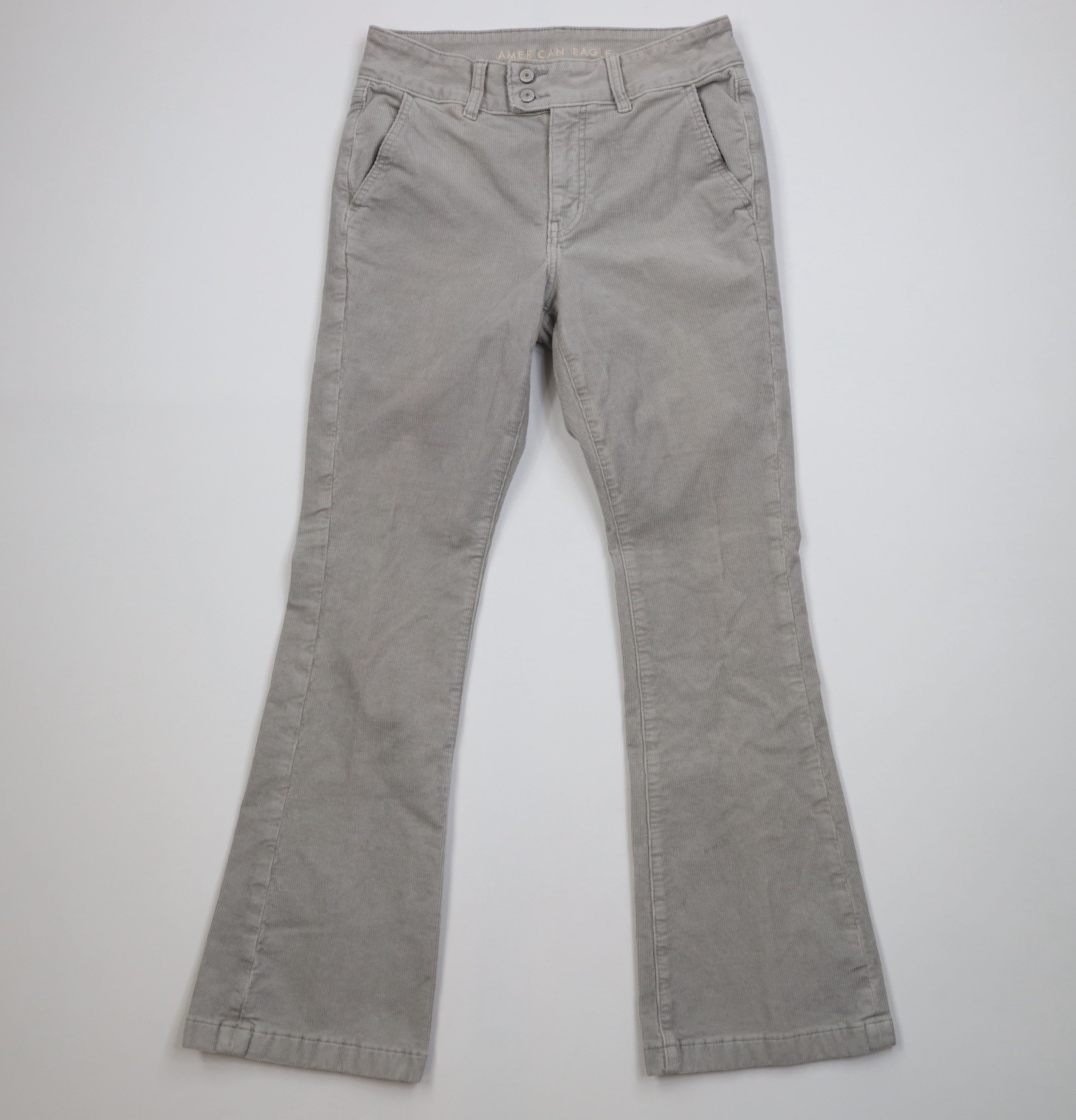 American Eagle Outfitters Vintage Y2K American Eagle Bootcut Corduroy Pants Gray Size 28" / US 6 / IT 42 - 1 Thumbnail