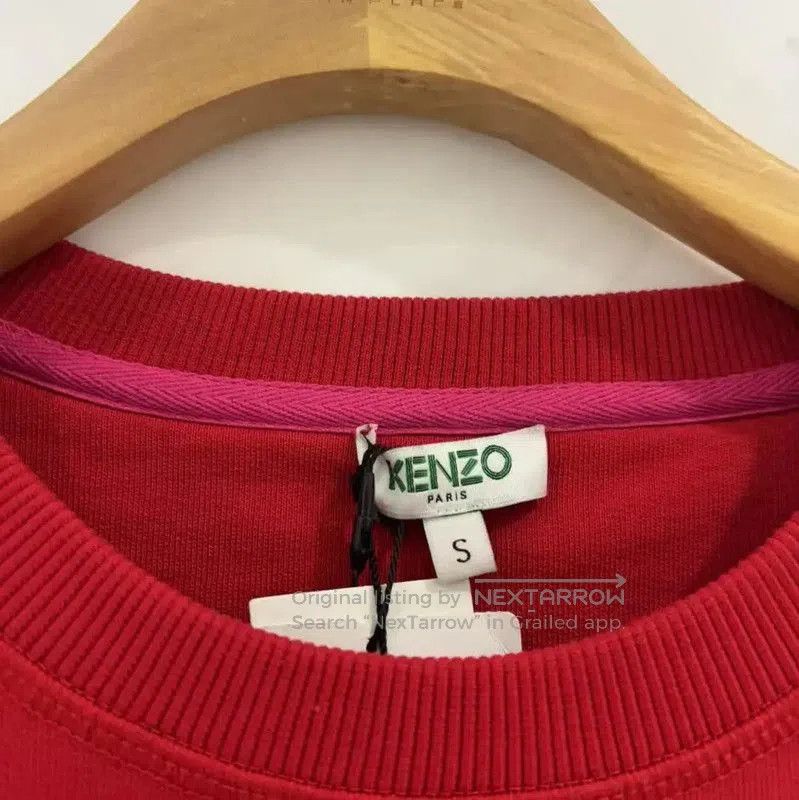 Kenzo KENZO Red Cotton Embroidered Long Sleeve Sweatshirt . Size S / US 4 / IT 40 - 4 Thumbnail