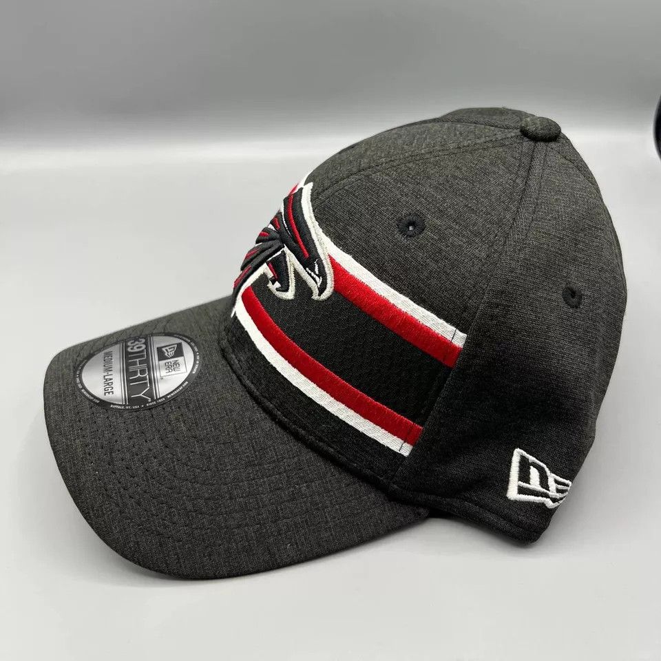New Era Atlanta Falcons Hat Men M-L Gray Stretch Fitted Cap New Size ONE SIZE - 2 Thumbnail