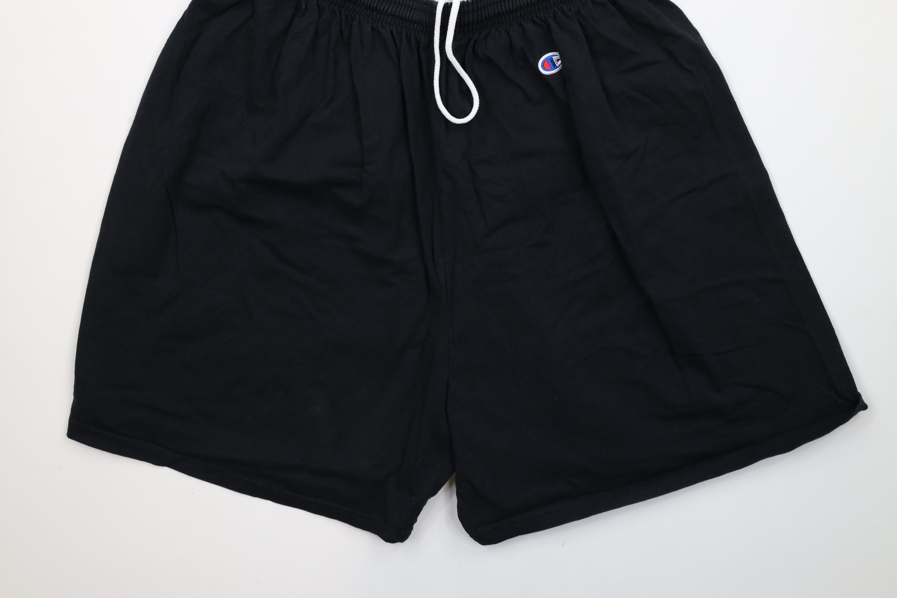 Champion × Vintage Vintage 90s Champion Logo Above Knee Shorts Black Cotton Size US 40 / EU 56 - 4 Thumbnail