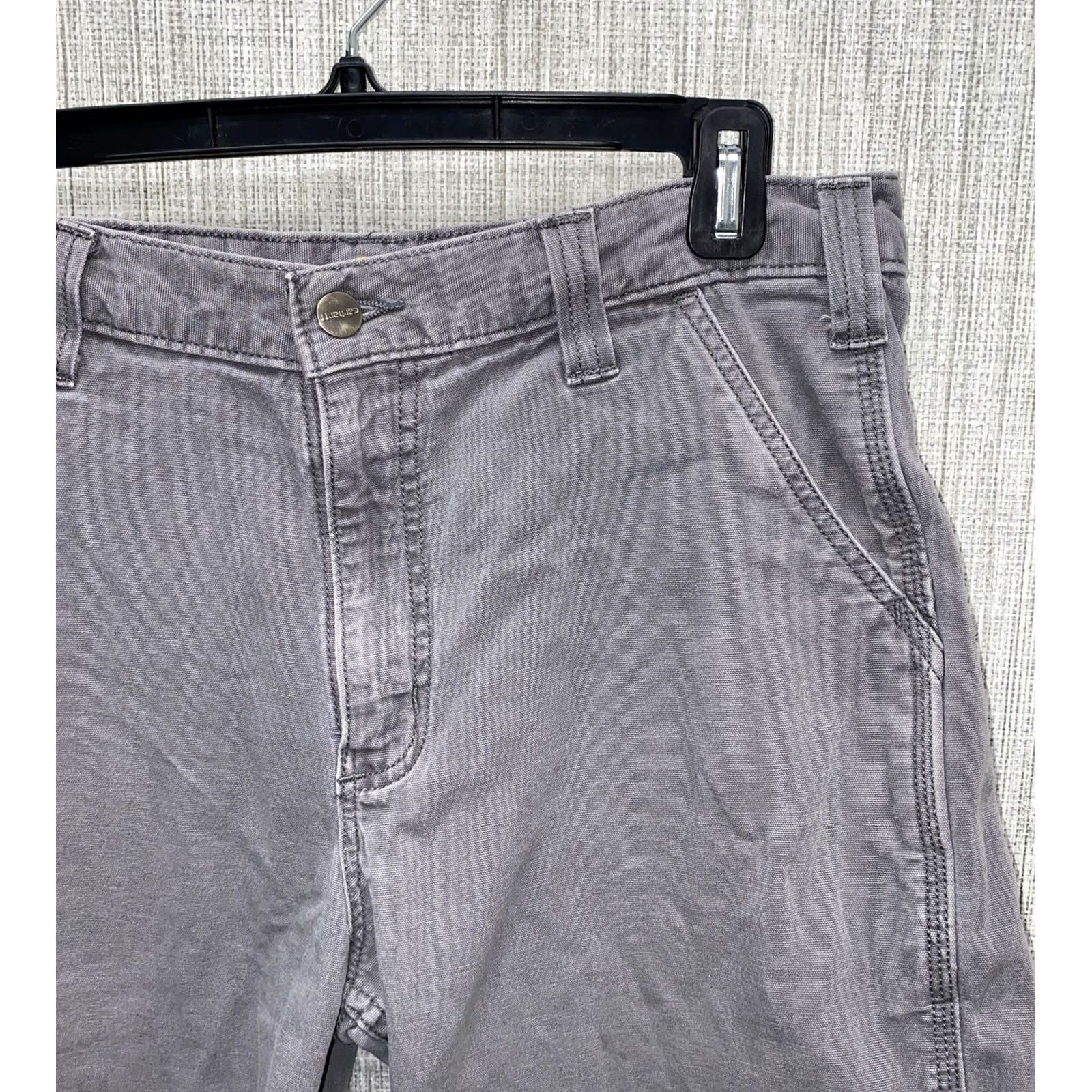 Carhartt Carhartt Mens Gray Zip Fly Relaxed Fit Shorts Size 34 Size US 34 / EU 50 - 2 Thumbnail
