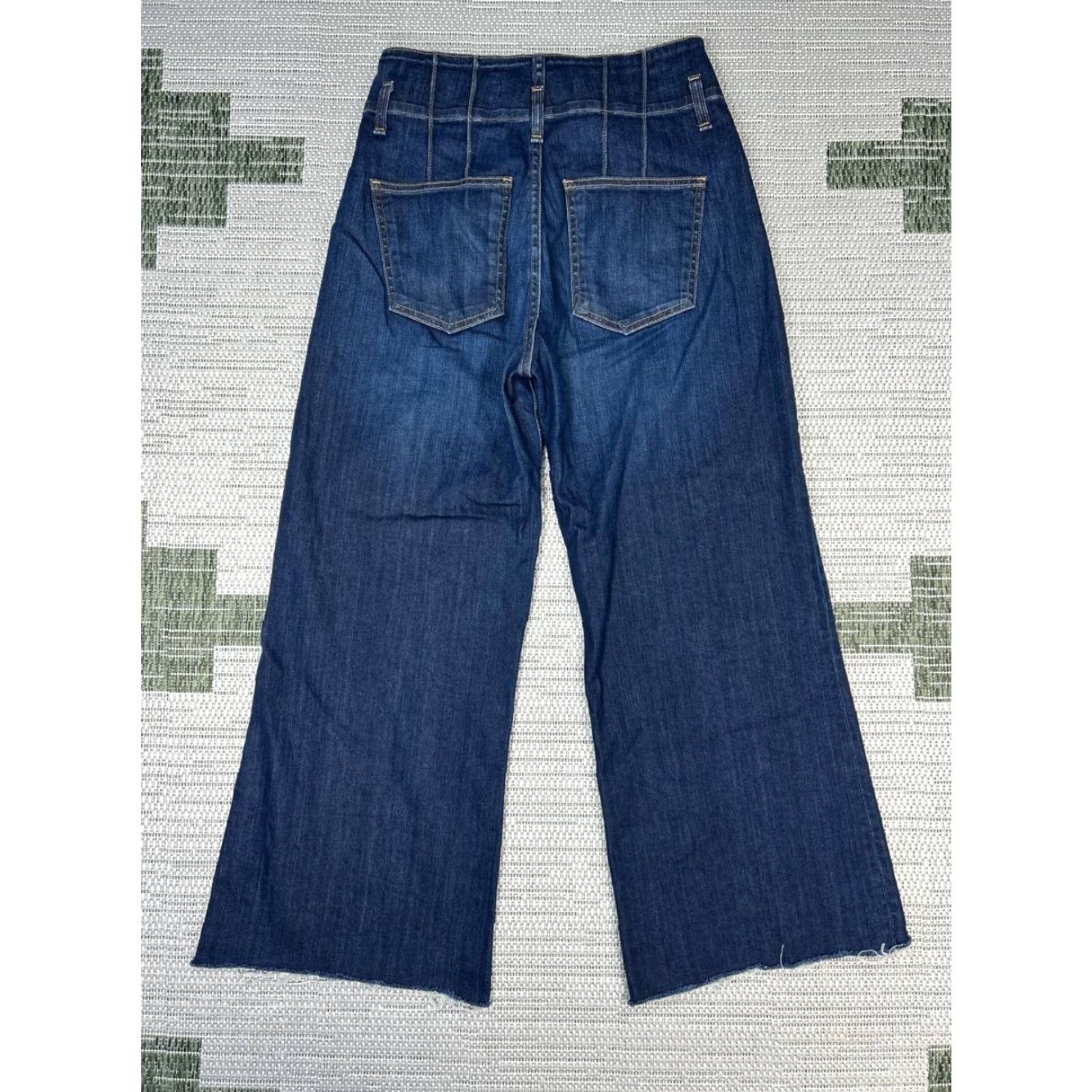 Veronica Beard VERONICA BEARD Rosanna 13 Corset Wide-Leg Denim Jeans Womens 27 Blue 27x26 Vintage No Size 4XL / US 24-26 - 2 Thumbnail