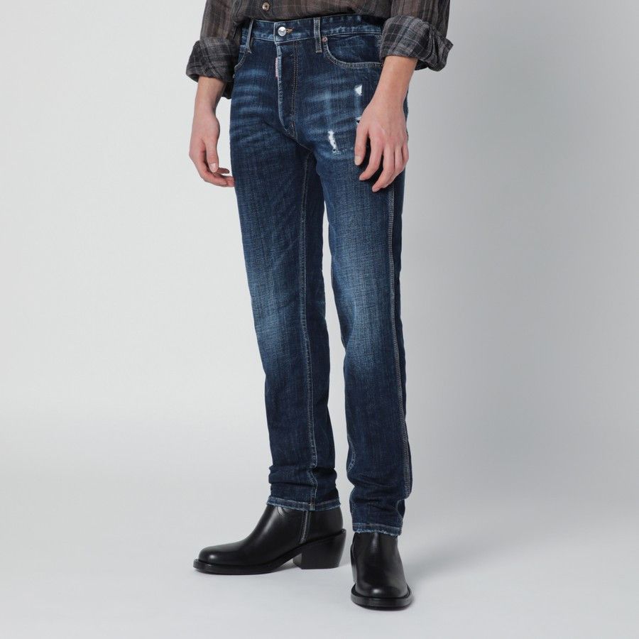 Dsquared2 o1d2blof0226 Slim Fit Jeans in Blue Size US 32 / EU 48 - 3 Thumbnail