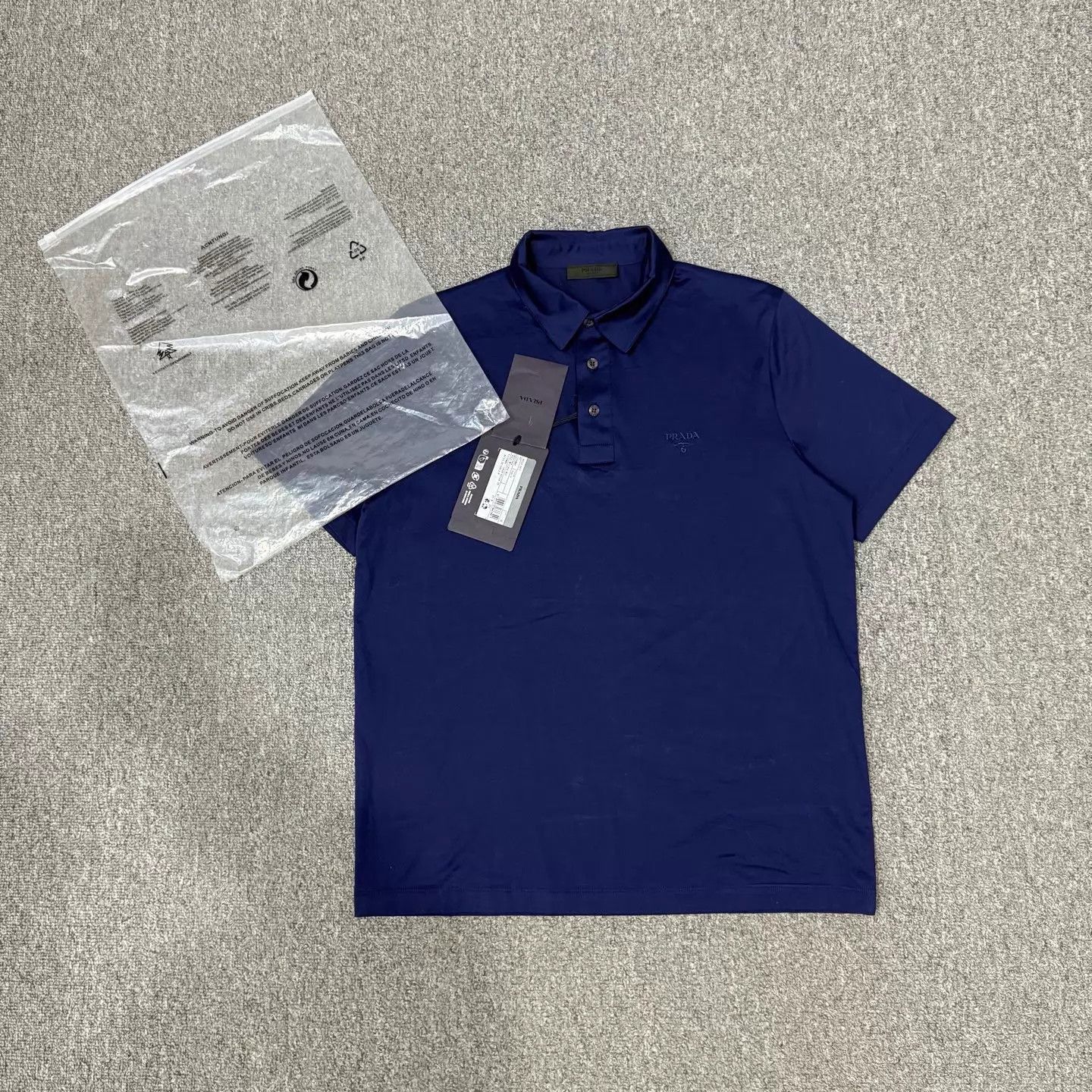 Prada Blue Short Sleeve Polo Shirt Size US M / EU 48-50 / 2 - 1 Thumbnail
