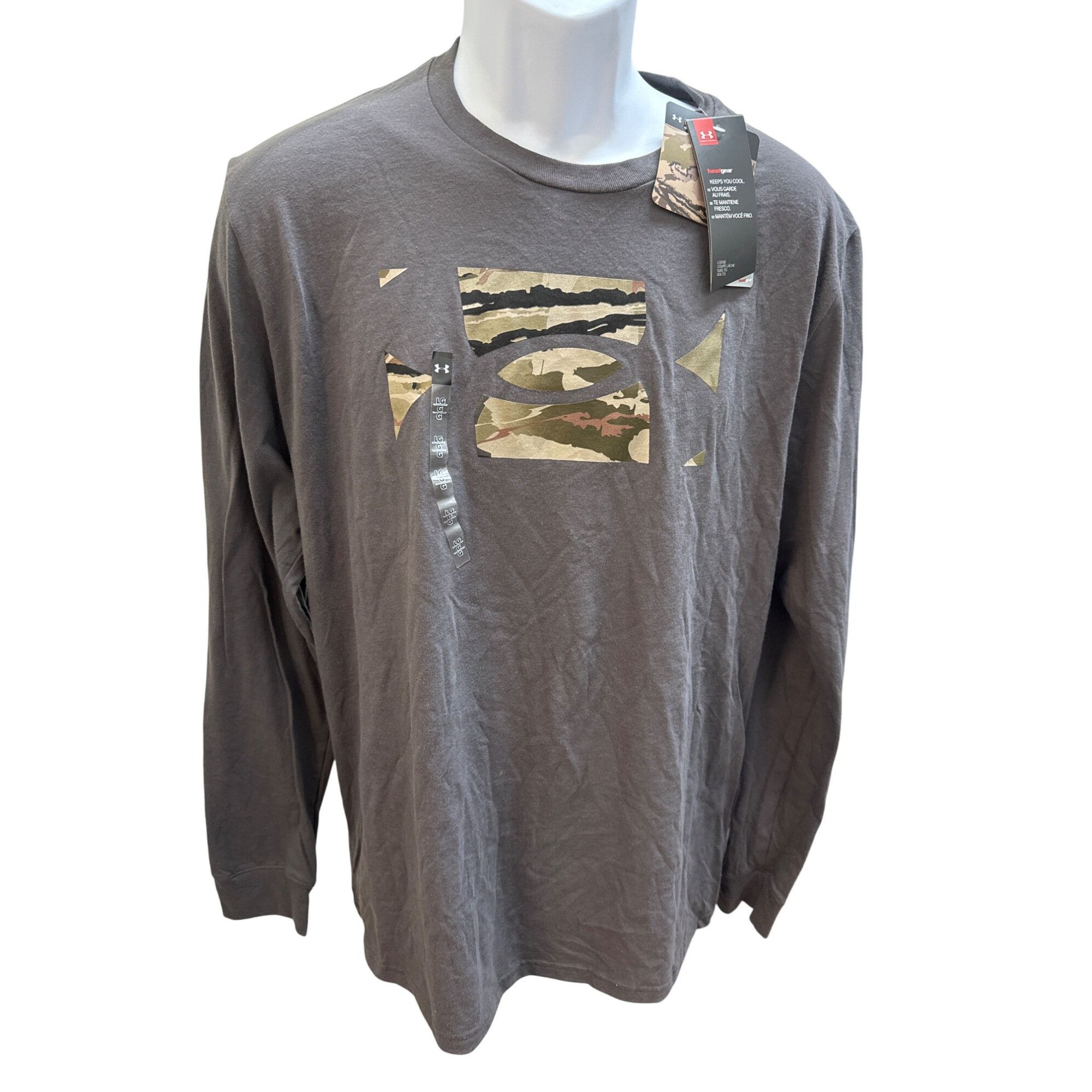 Under Armour Under Armour Mens Loose HeatGear Long Sleeve Camo Shirt L SK Size US L / EU 52-54 / 3 - 1 Thumbnail