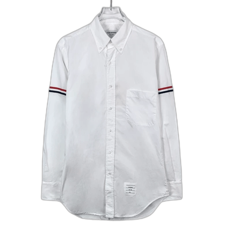 Thom Browne Thom Browne White Cotton Long Sleeve Shirt Size US L / EU 52-54 / 3 - 1 Thumbnail