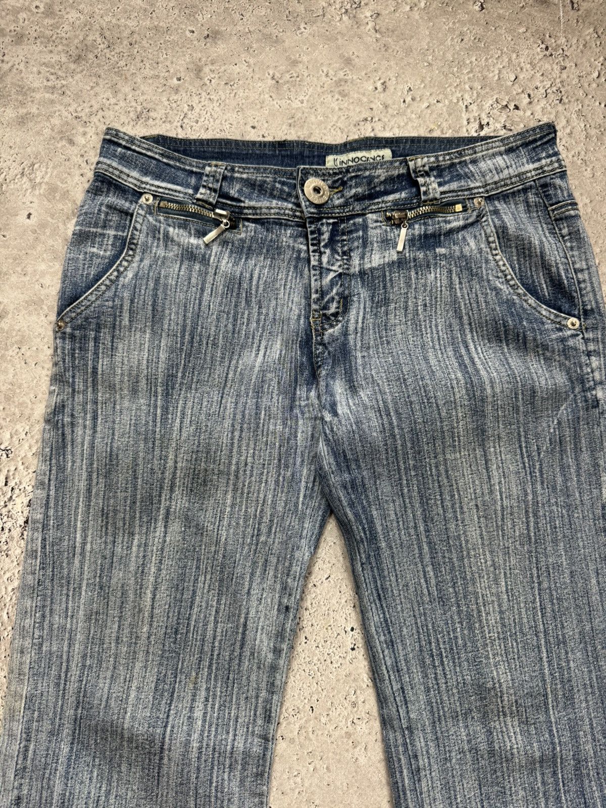 Other Vintage Flared Denim Jeans Women Bootcut Blue Y2K Low Rise Size 28" / US 6 / IT 42 - 6 Thumbnail