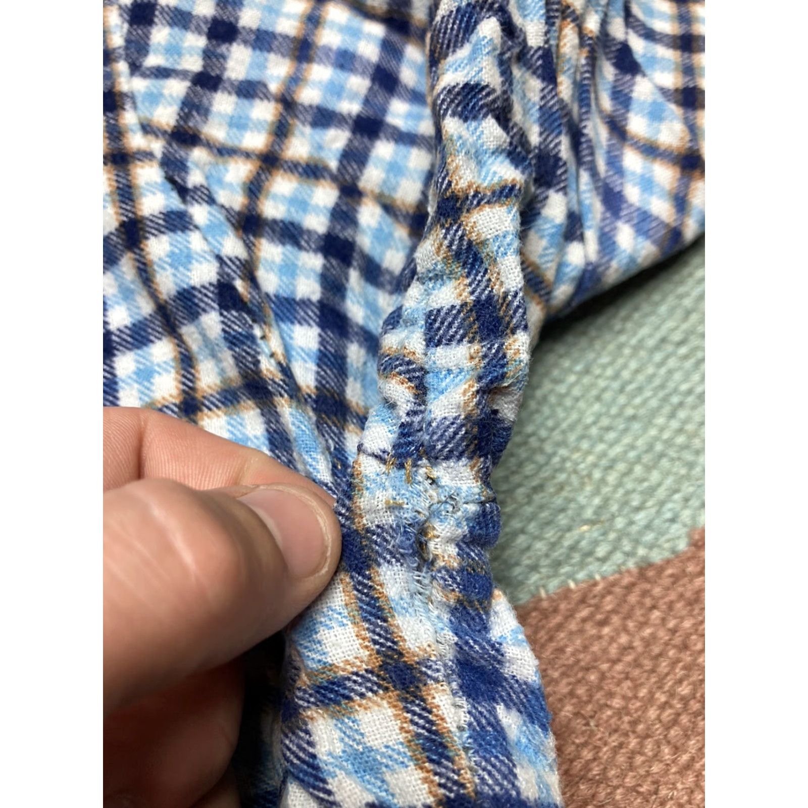 Vintage VINTAGE 70s 80s flannel shirt perma pressed cotton plaid checkered medium Blue Mens Long Sleeve Button-Up M Size US M / EU 48-50 / 2 - 6 Thumbnail