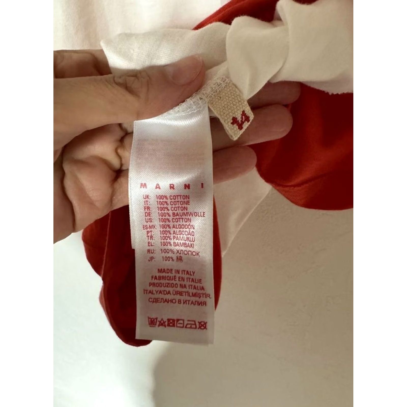 Marni MARNI T-Shirt Short Sleeve White/Red 14 S Mens Multicolor Shirt Size US S / EU 44-46 / 1 - 3 Thumbnail