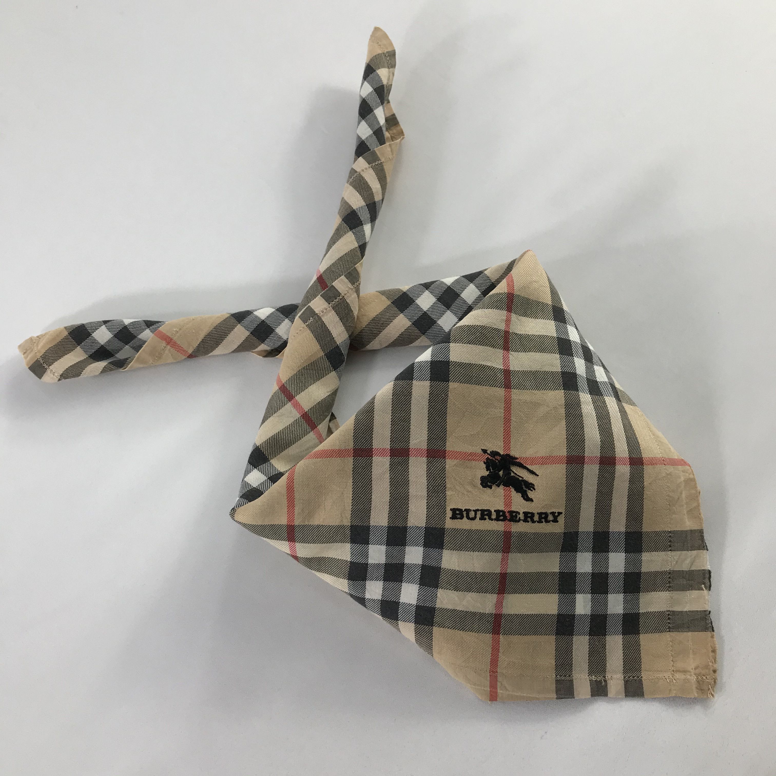 Burberry × Vintage Burberry Bandana / Handkerchief / Neckerchief - S650 Size ONE SIZE - 5 Thumbnail