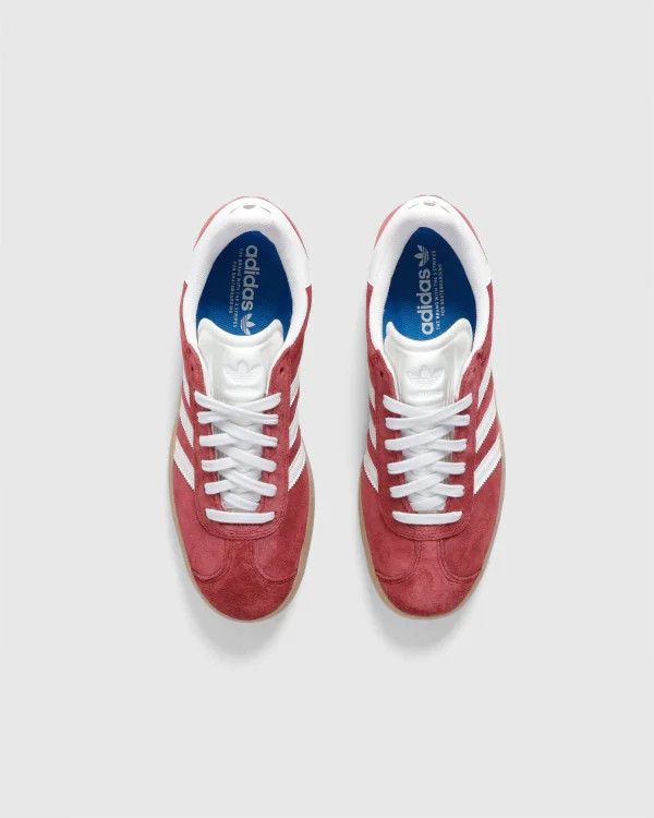 Adidas o1mle0426 Unisex Gazelle Low-Top Sneakers in Red/White Size US 6 / EU 39 - 5 Thumbnail