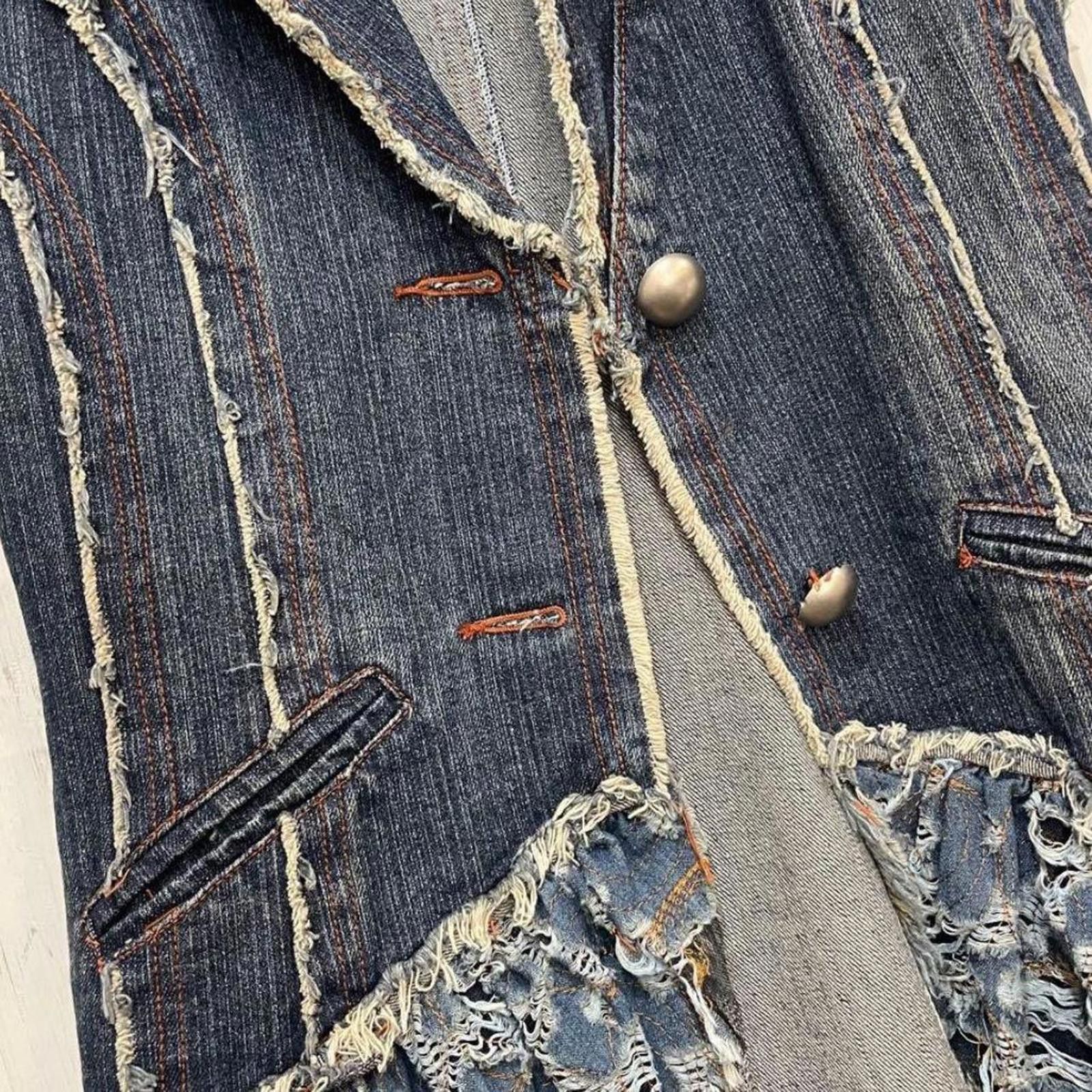Other Denim fringe and frill 2000s whimsy goth vintage vest Size XS / US 0-2 / IT 36-38 - 5 Thumbnail