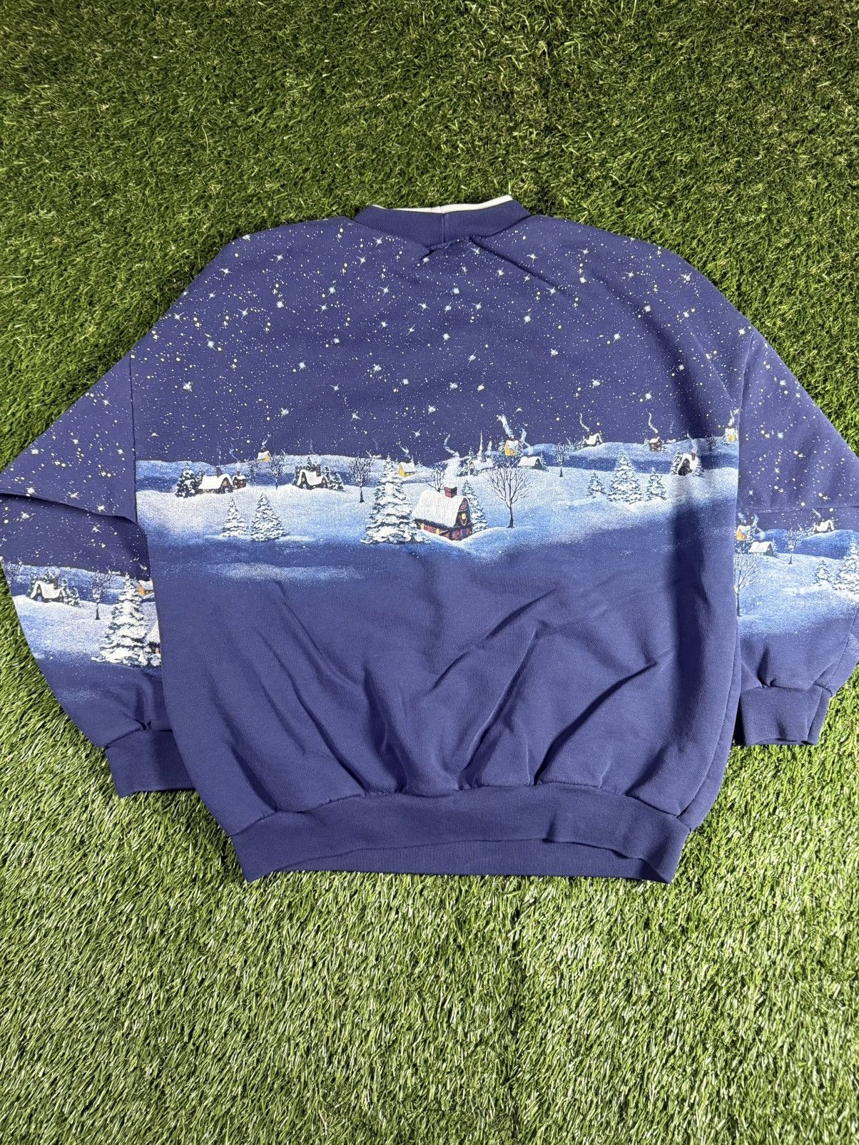 Vintage Vintage 90s Winter Christmas Angel All Over Print Crewneck Size US M / EU 48-50 / 2 - 4 Thumbnail