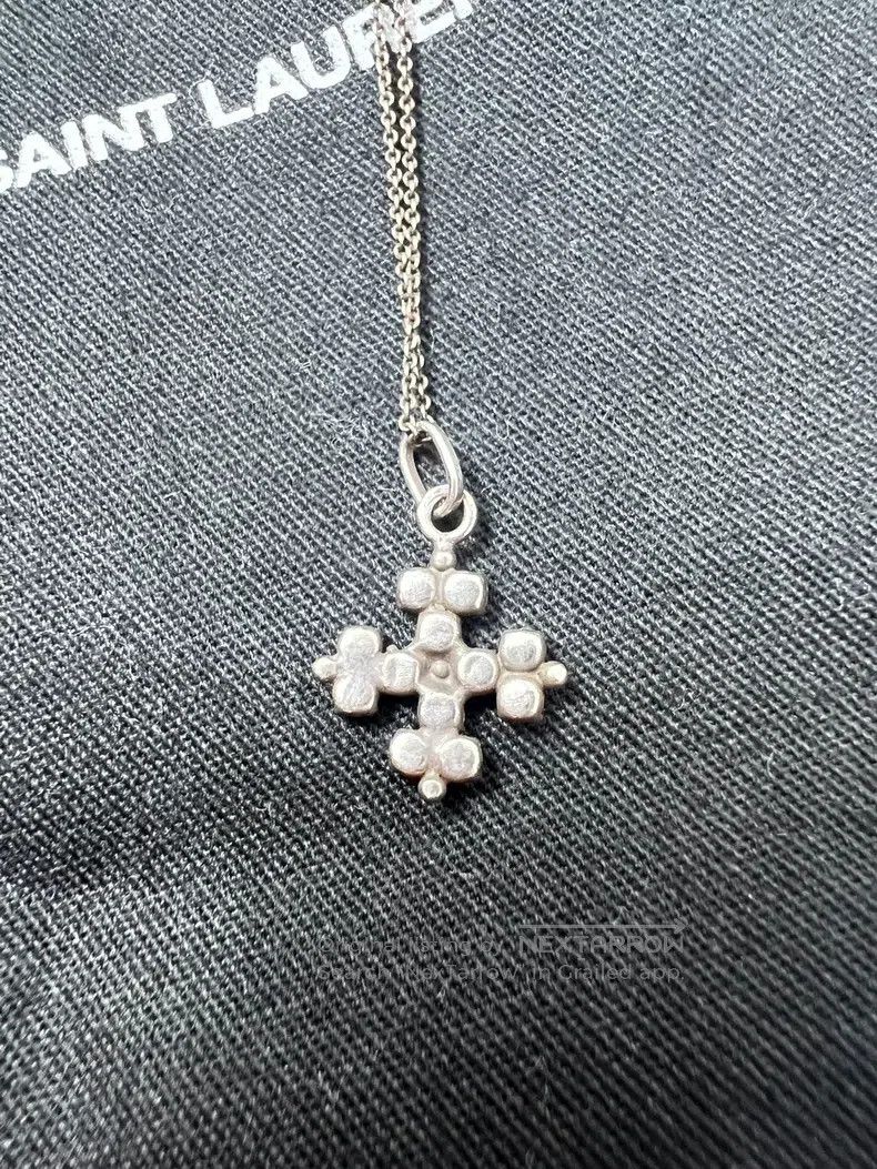 Saint Laurent Paris Saint Laurent Paris Crystal Cross Necklace Size ONE SIZE - 3 Thumbnail