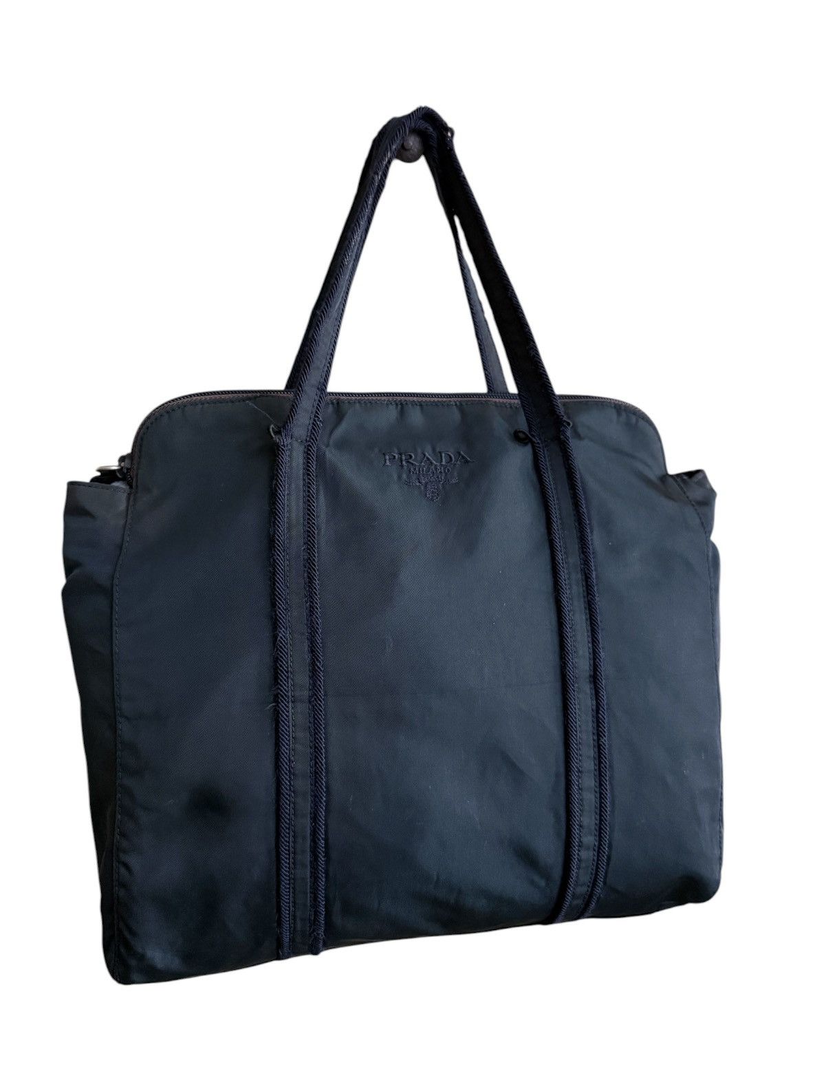 Prada PRADA TESSUTO Vintage Nylon Dark Blue Totes Bag Size ONE SIZE - 2 Thumbnail