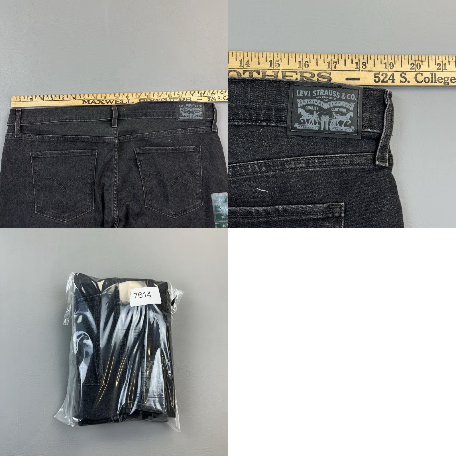Levi's Levi's 311 Jeans Women’s 34 38x30 Black Denim Shaping Skinny Mid Rise Stretch Jeans Size 24" / US 00 / IT 34 - 10 Thumbnail