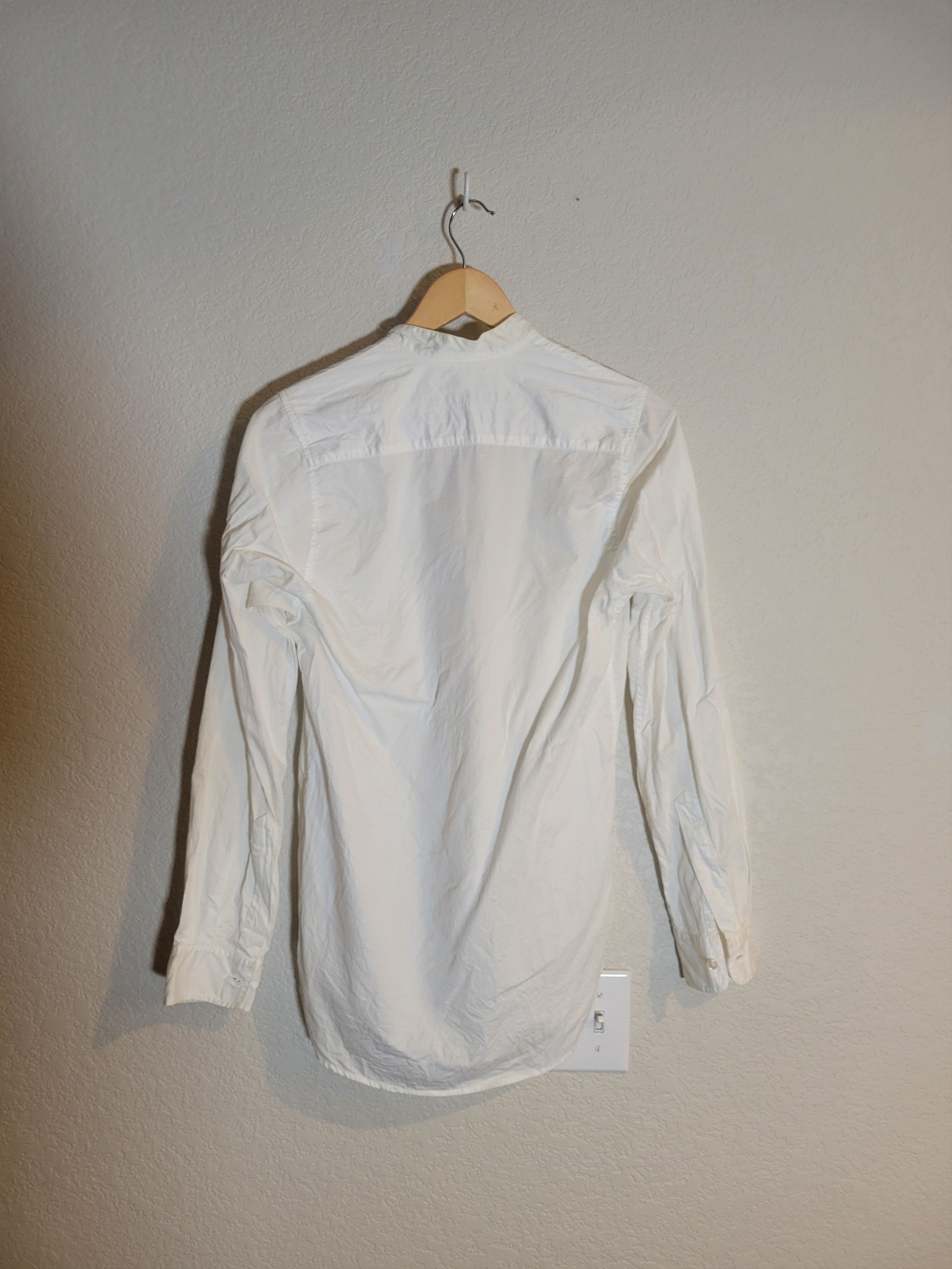 希少 Paul Harnden cotton band coller shirt Paul Harnden cotton band coller shirt