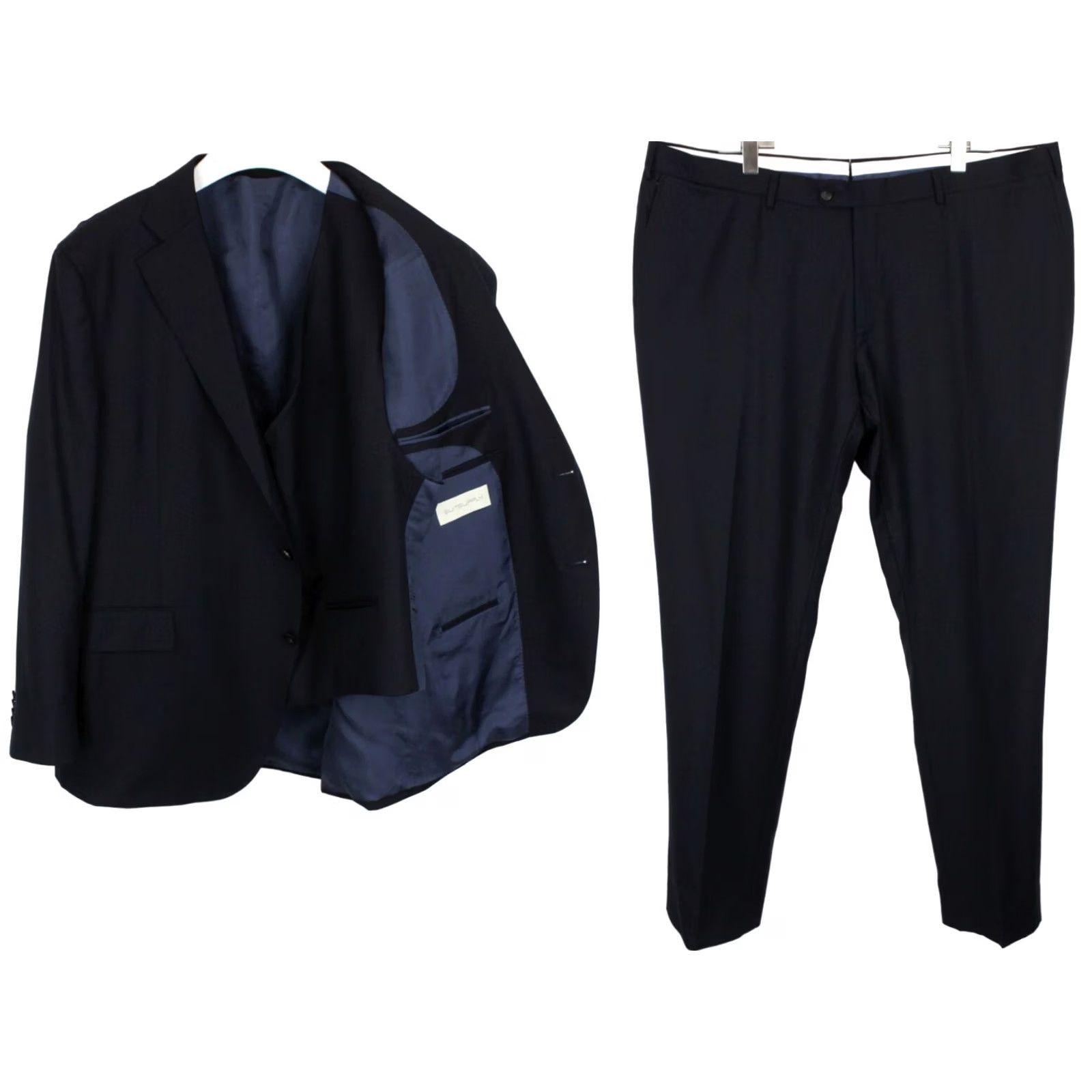 Suitsupply Suitsupply Suit 3 Piece Adult UK 54 UK 56 Blue La Spalla Single Breasted Ferrara Brescia Wool Men's Size 54R - 2 Thumbnail