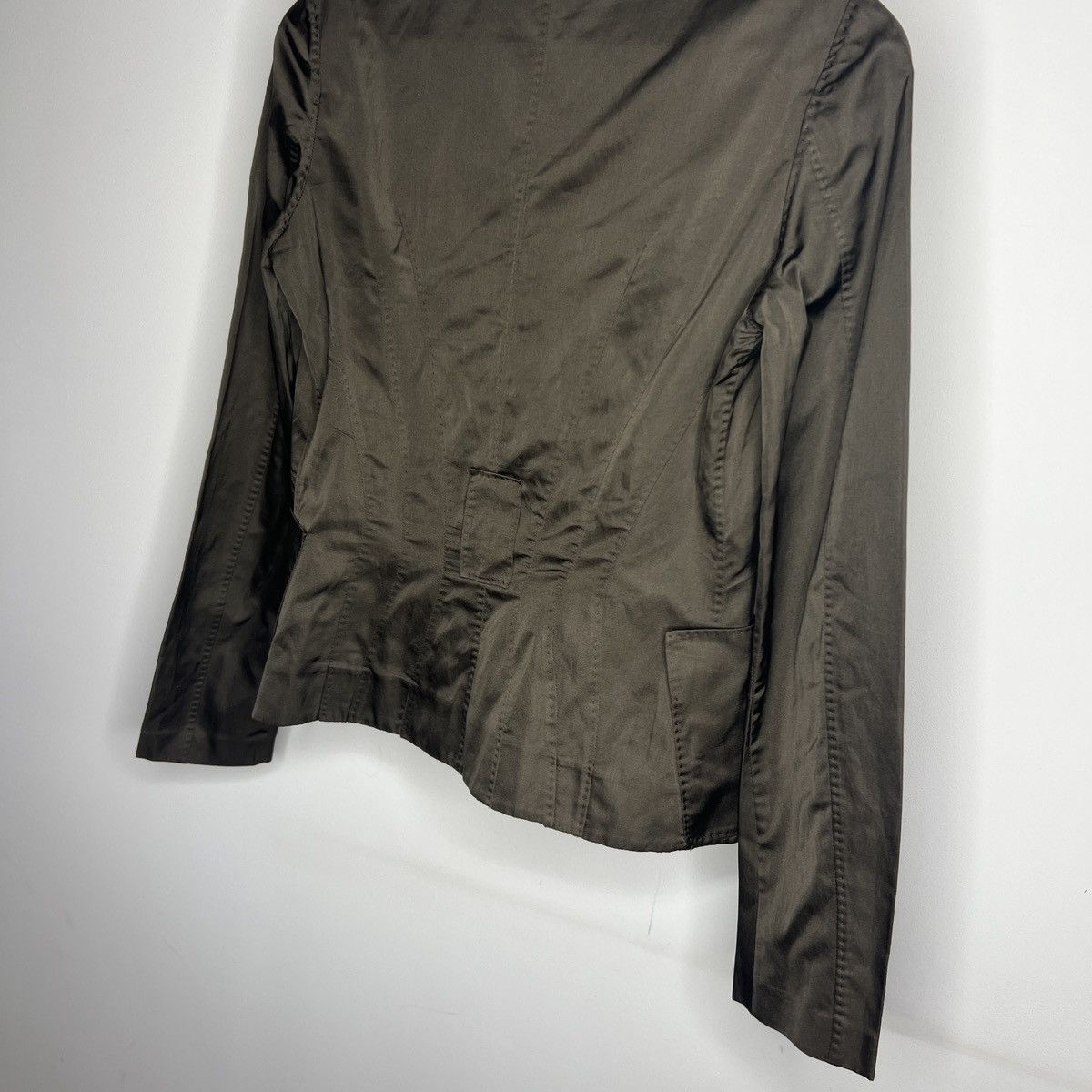 Gucci Gucci by Tom Ford Blazer Jacket Silk Dark Green Khaki RARE Size S / US 4 / IT 40 - 9 Thumbnail