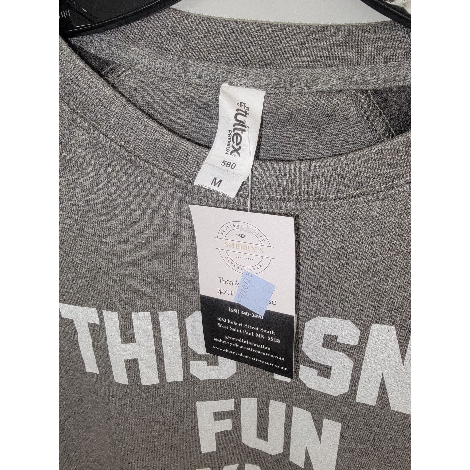 Gildan Unisex Gildan DryBlend Gray Sweatshirt "This Isn't Fun Anymo Size M / US 6-8 / IT 42-44 - 3 Thumbnail