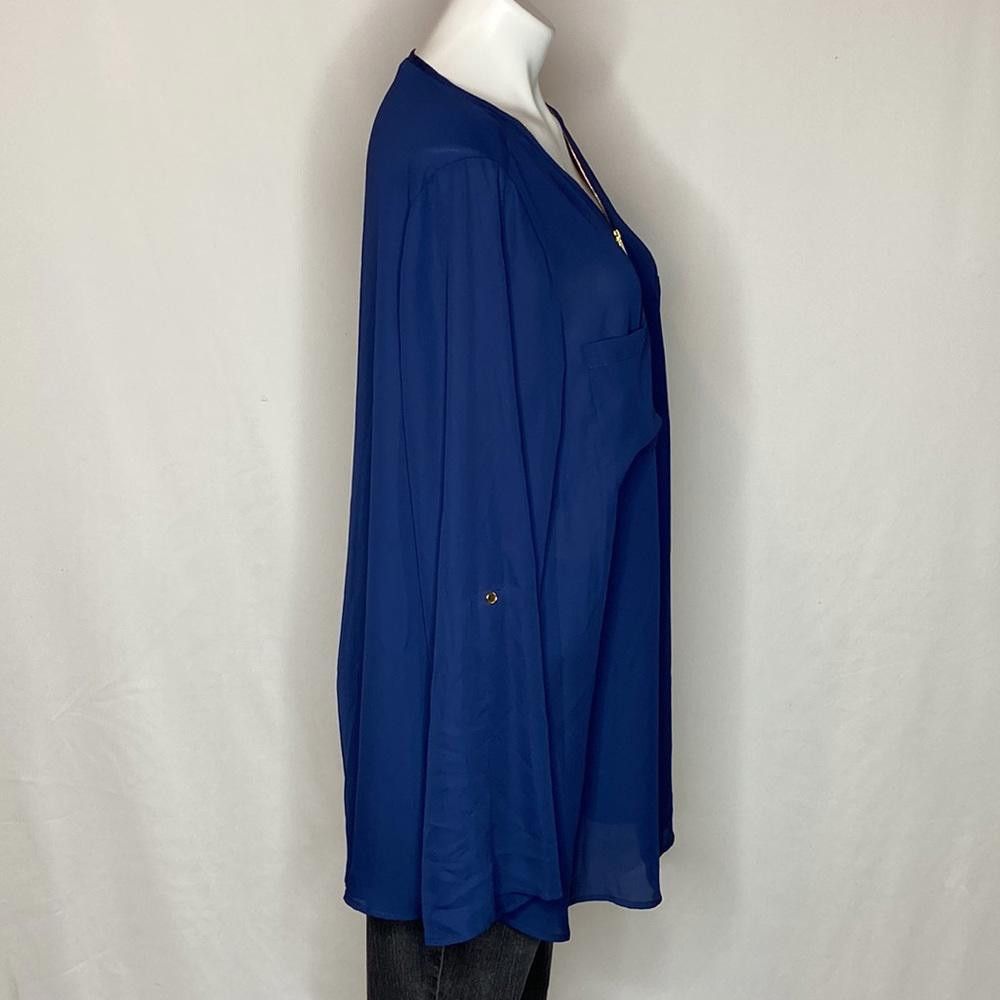 Designer Zac & Rachel Woman Zipper Collar Tunic, Plus 2X Size XXL / US 16-18 / IT 52-54 - 3 Thumbnail