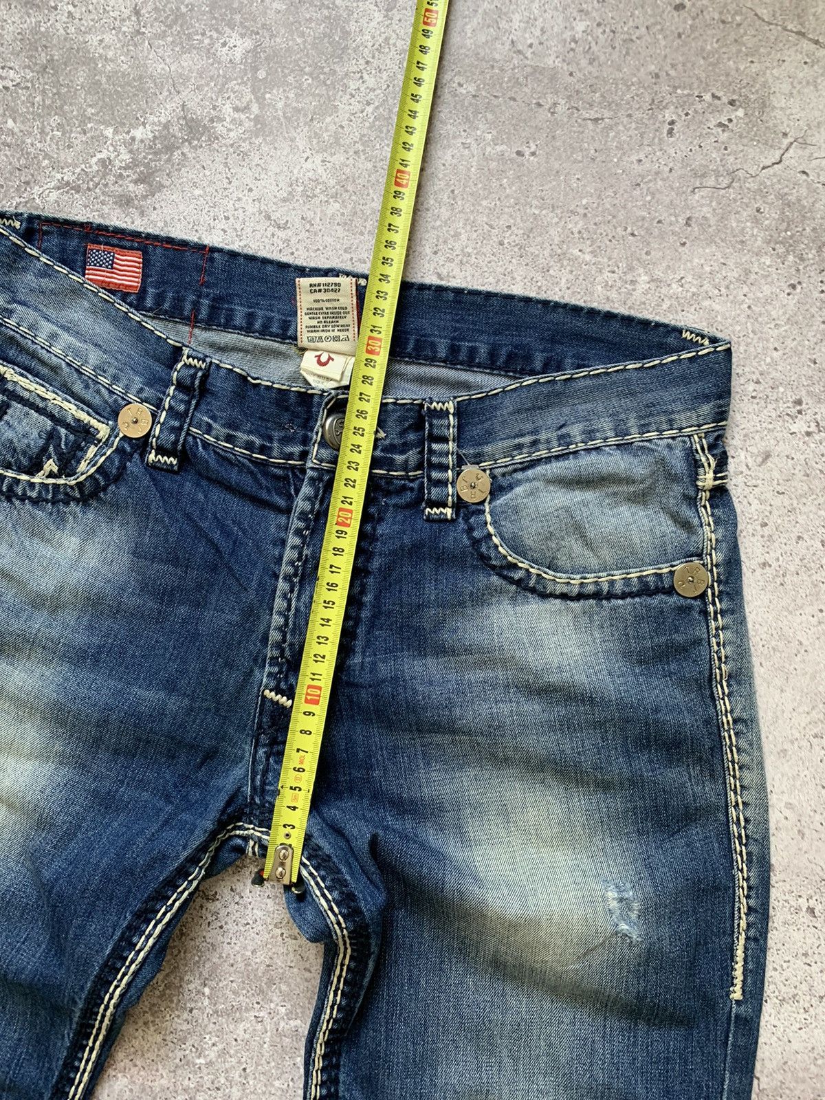 True Religion × Vintage Vintage True Religion Rope Stitch Jeans Size US 33 - 6 Thumbnail