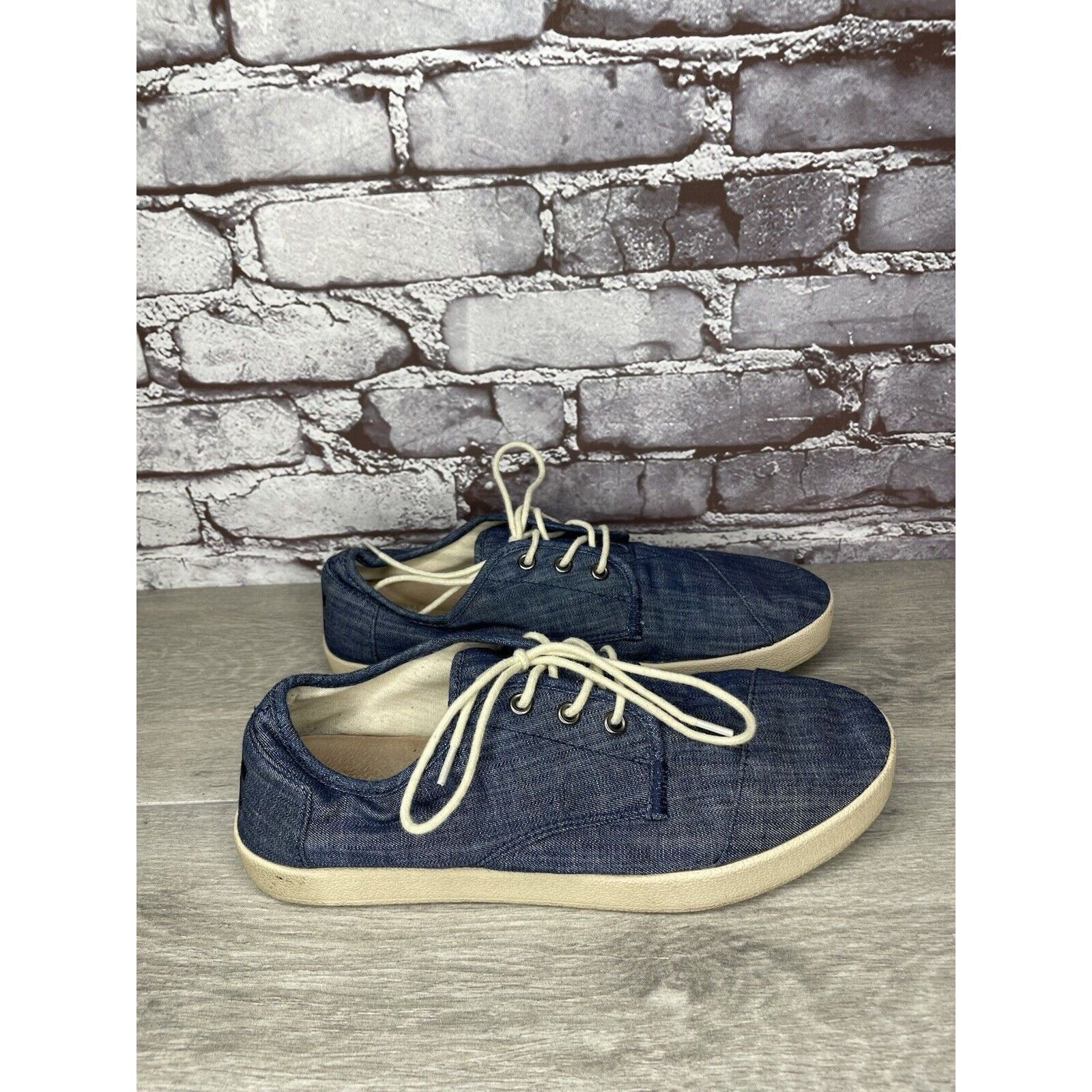 Toms Toms Denim Blue Canvas Lace Up Comfort Casual Sneakers Shoes Size US 9 / EU 42 - 17 Thumbnail