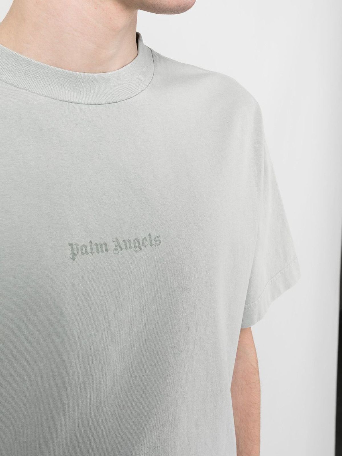 Palm Angels o1gr1nt0425 Gd Reverse Logo T-Shirt Light Grey Size US XXS / EU 40 - 5 Thumbnail