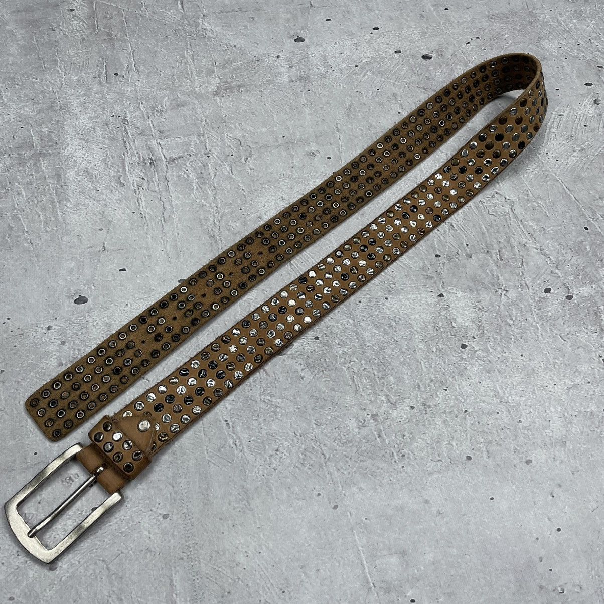 Vintage Vintage Avantgarde Affliction Leather with rivets Belt Size ONE SIZE - 1 Thumbnail