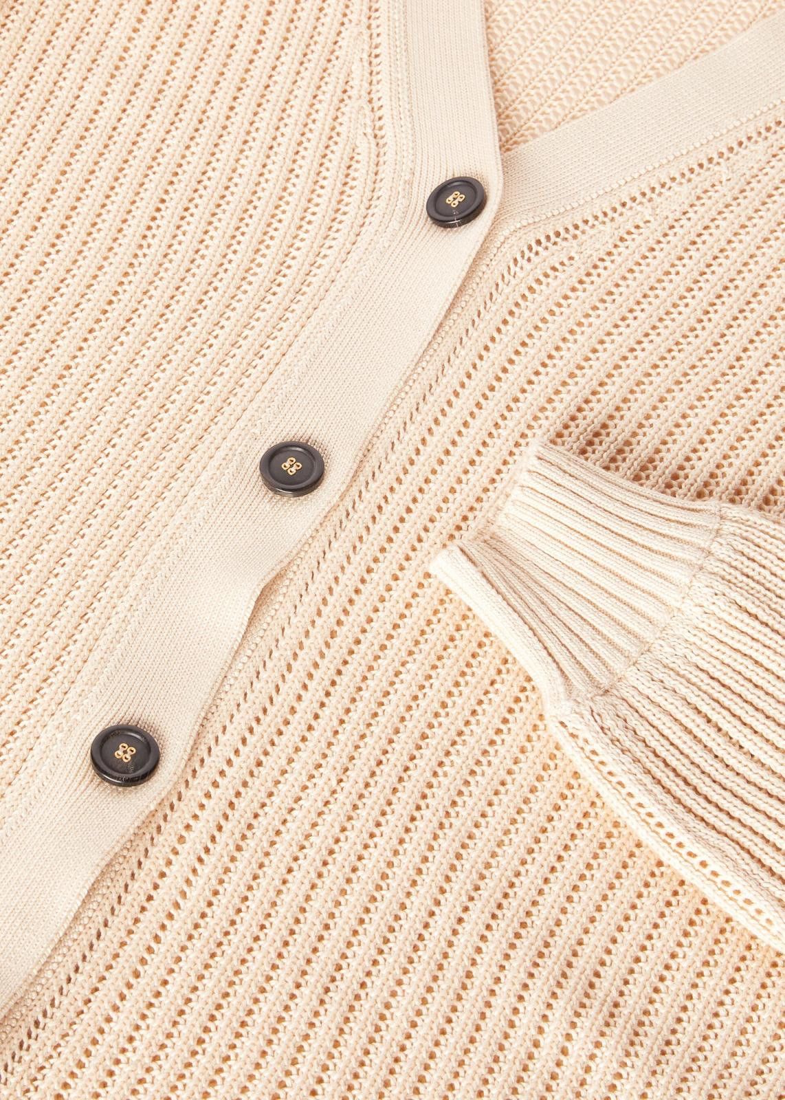 Loro Piana o1srvl11e0125 FAN6261 Ikeda Cardigan in Cream Size L / US 10 / IT 46 - 5 Thumbnail