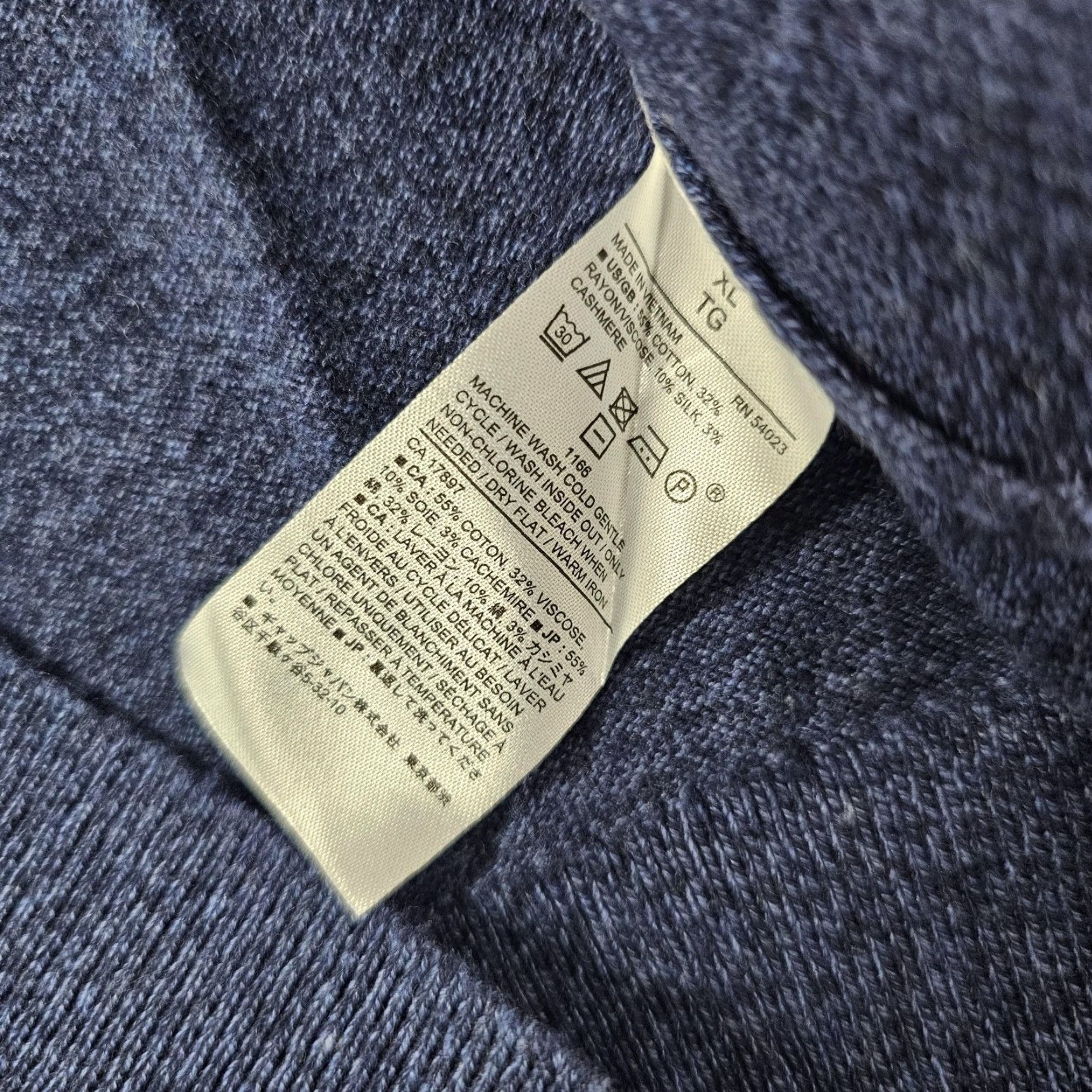 Banana Republic Banana Republic Sweater Mens XL Blue Premium Luxe Yarn Crewneck Cashmere Blend Size US XL / EU 56 / 4 - 5 Thumbnail