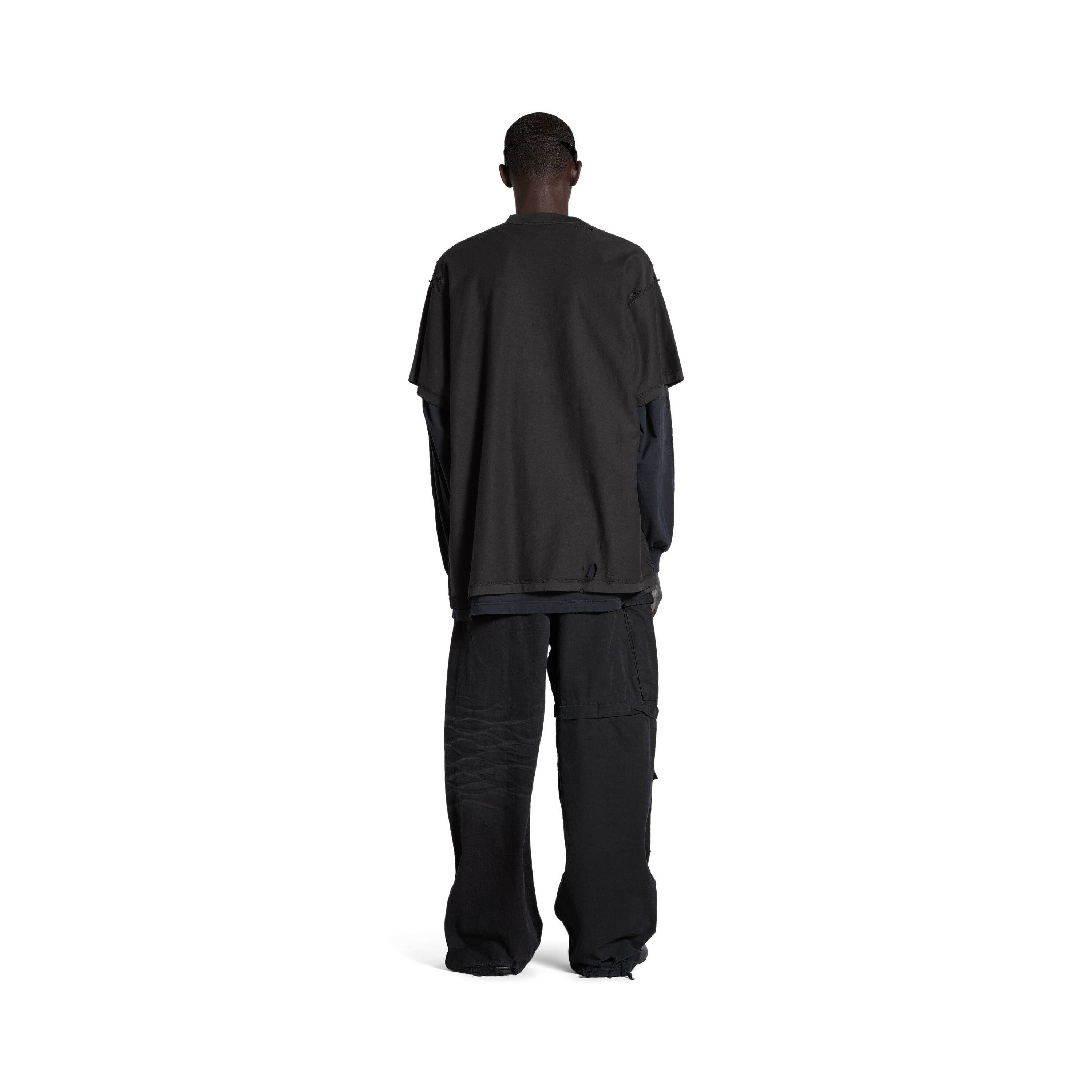 Balenciaga o1la1rc1a0625 Antwerpen Inside-Out T-Shirt Oversized Black Size US XL / EU 56 / 4 - 4 Thumbnail