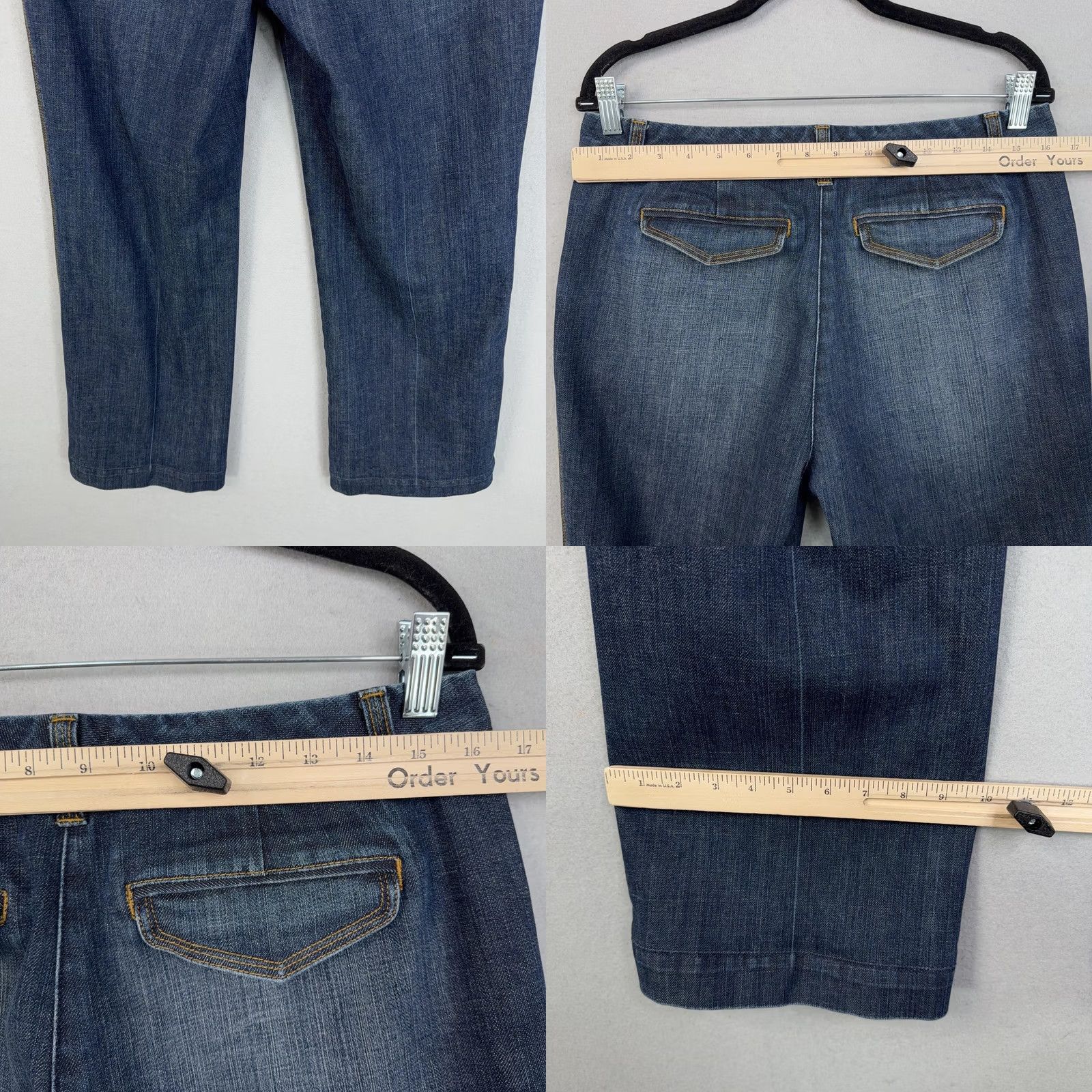 Talbots VINTAGE Talbots Jeans Womens 10 Blue High Rise Straight Leg Denim Stretch 90s Womens Size 32" / US 10 / IT 46 - 8 Thumbnail